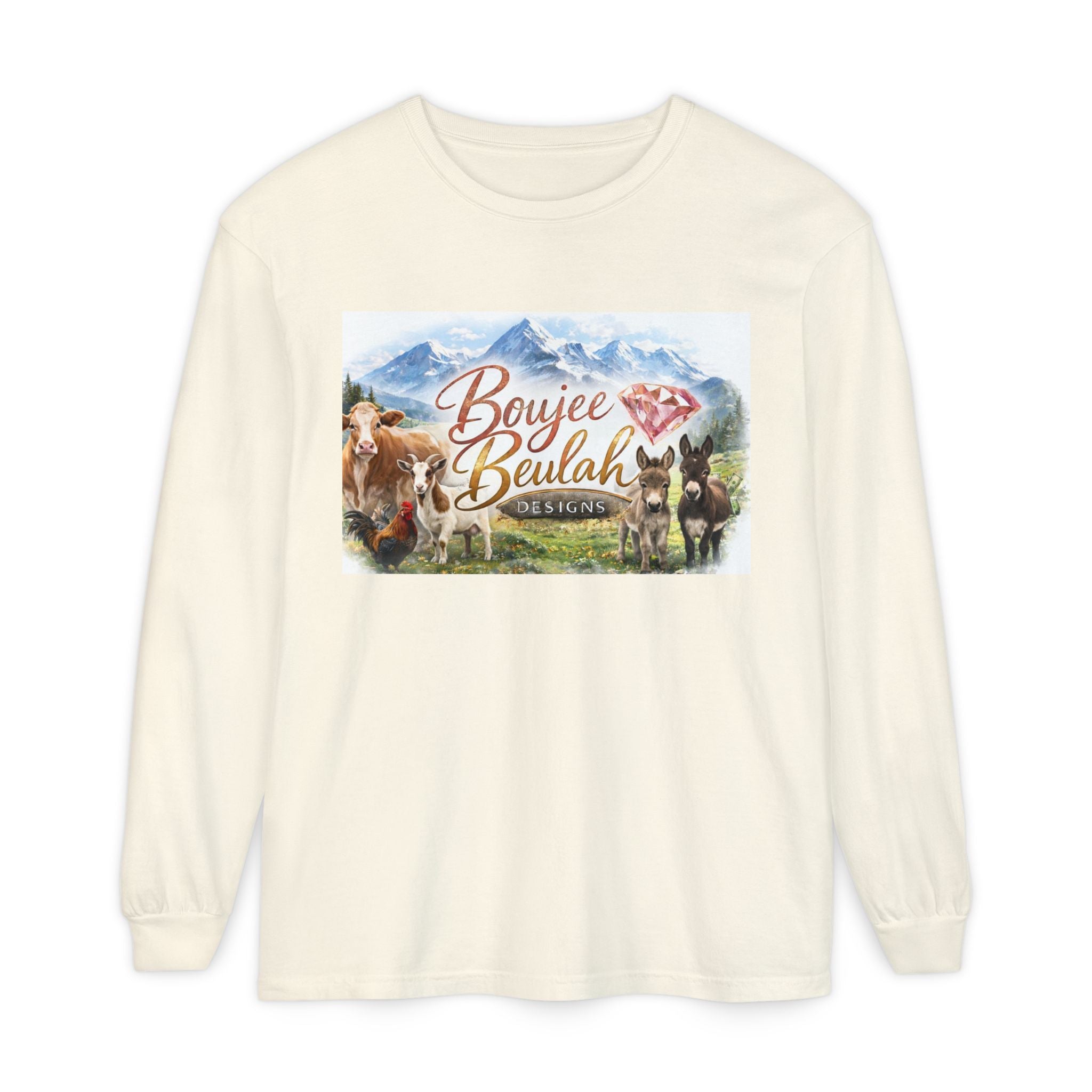 Boujee Beulah Farm Crew Long Sleeve T-Shirt