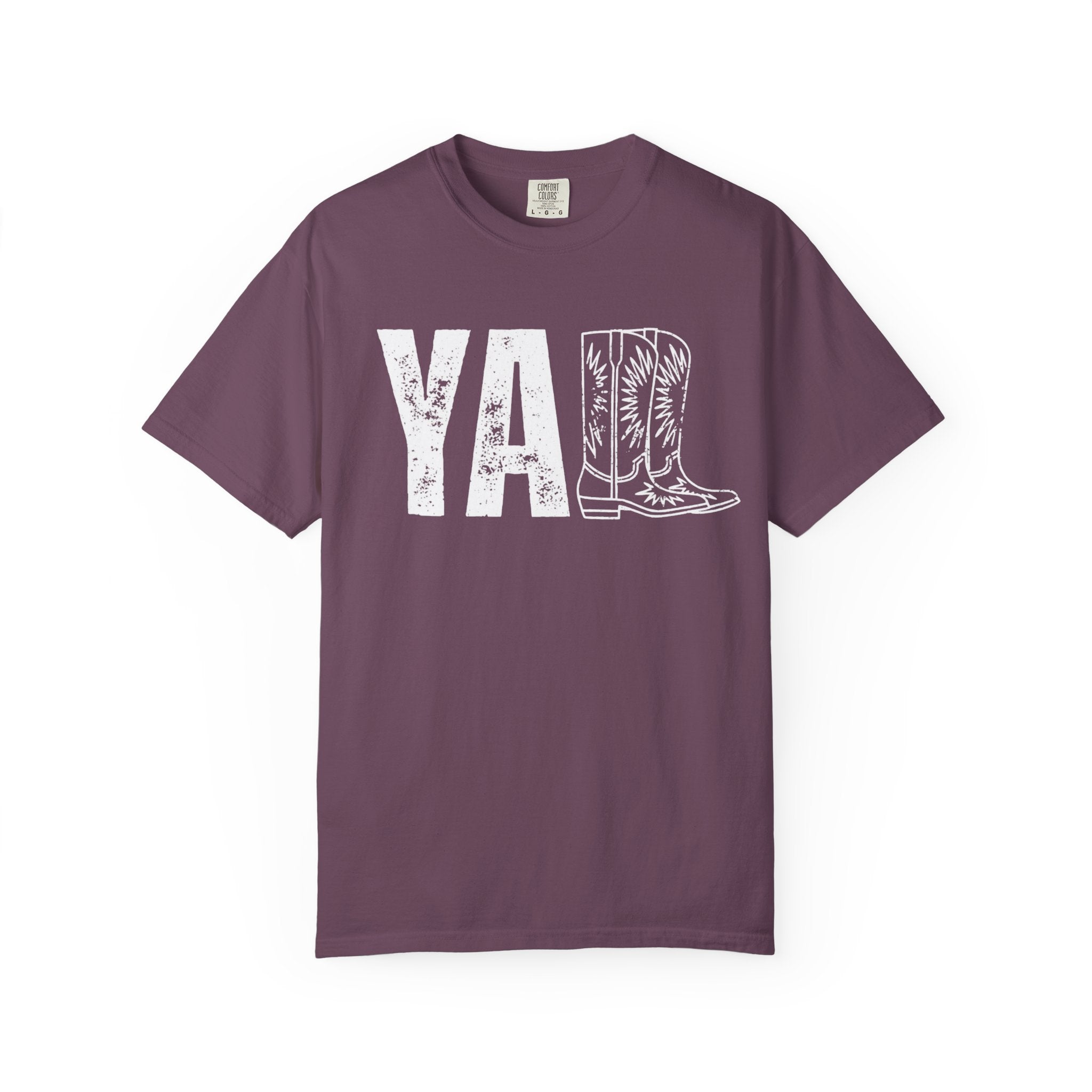 YA Boot Graphic T-Shirt — Distressed Cowboy Boots Tee