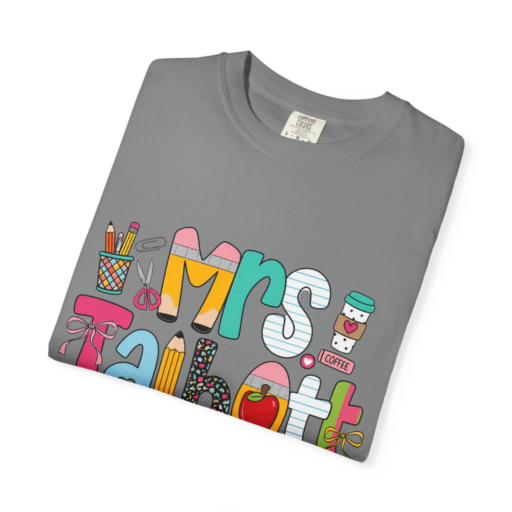 Teacher Name T‑Shirt — "Mrs. Talbott" Cute Classroom Doodle Design