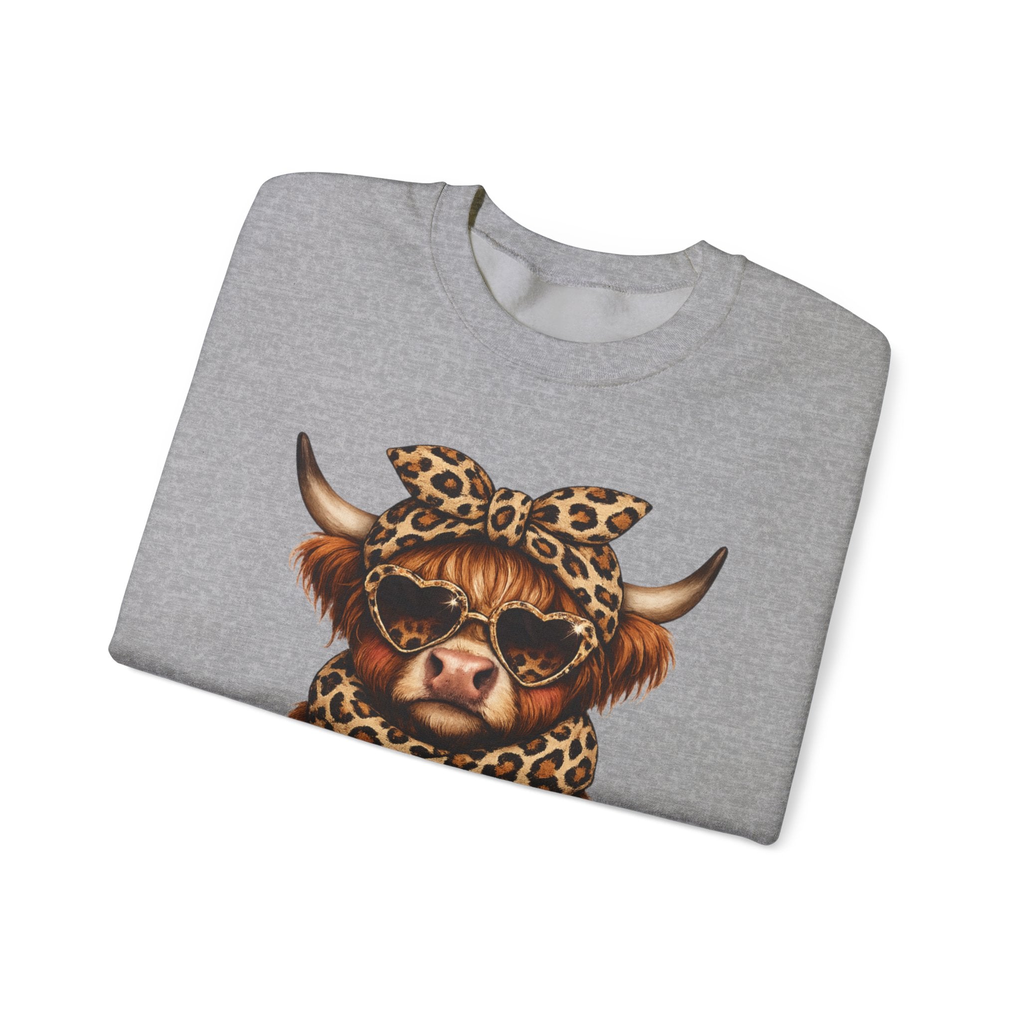 Boujee Heifer Leopard Cow Sweatshirt