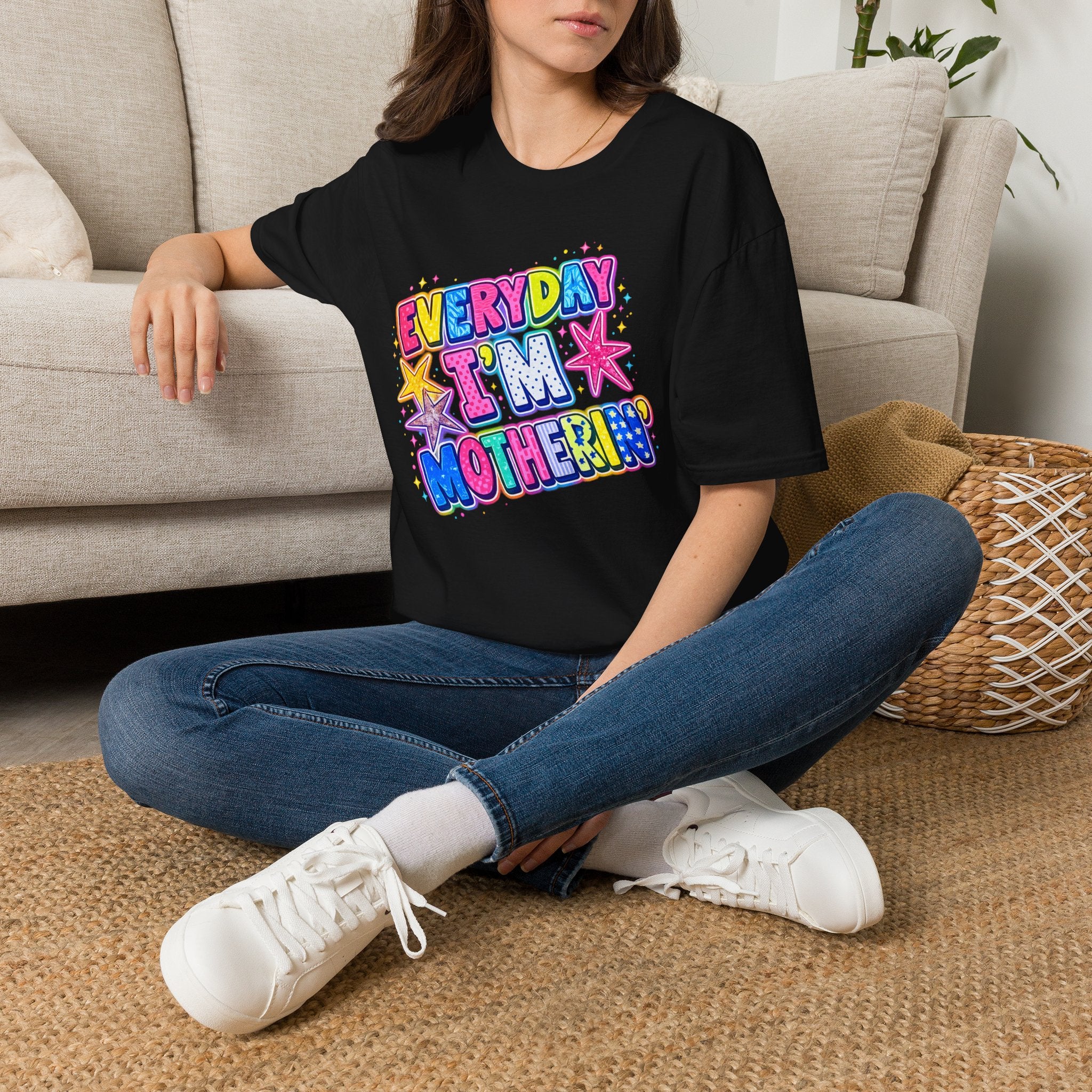Everyday I'm Motherin' T-Shirt — Colorful Mom Graphic Tee