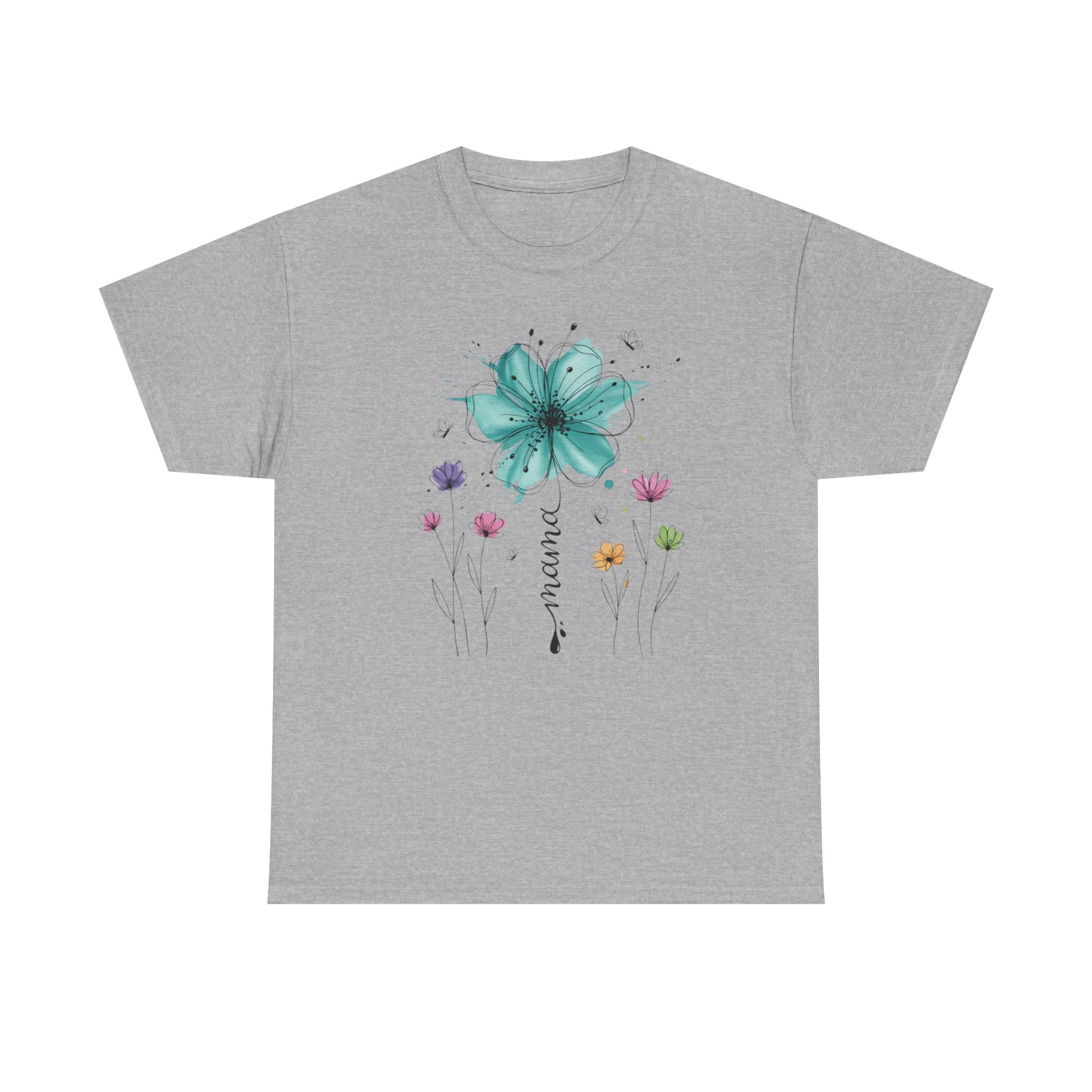 Mom Floral Watercolor Tee — 'mama' Flower Mother's Day Shirt