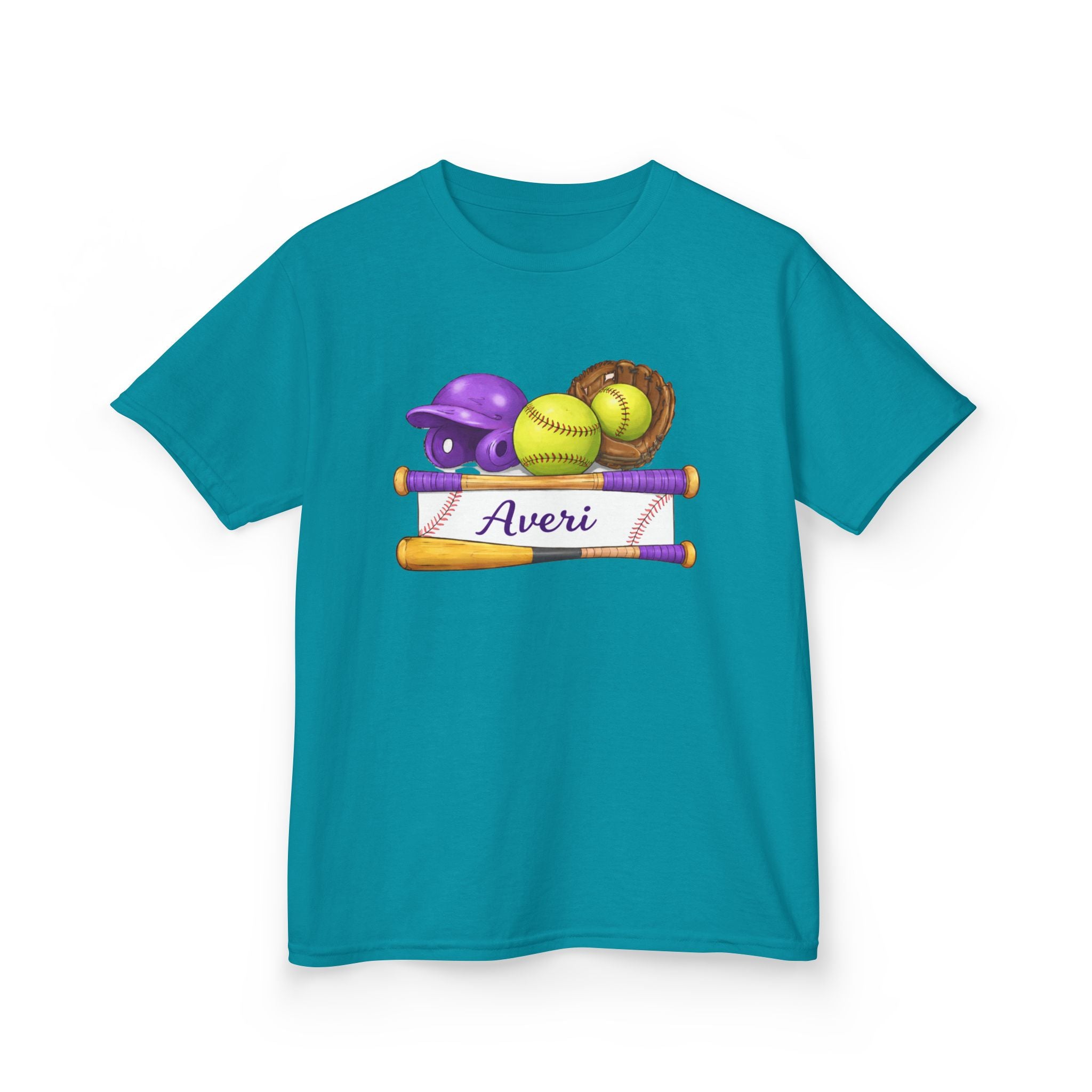 Personalized Kids Softball/Baseball Tee — Custom Name “Maggie”