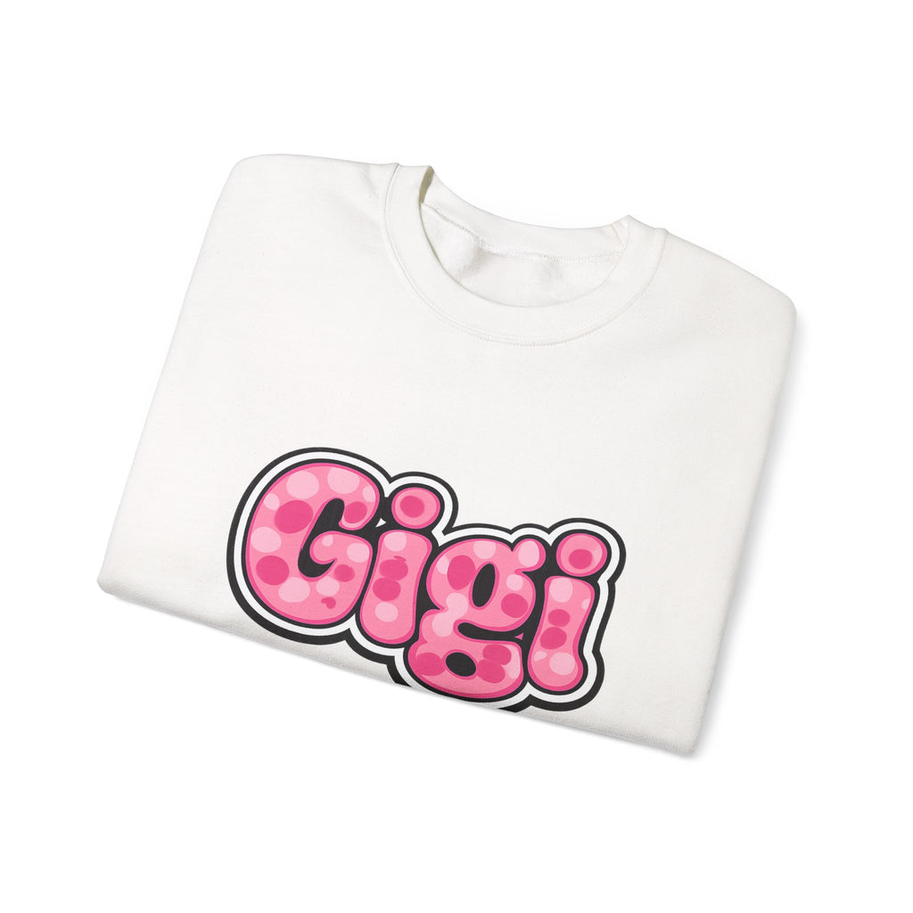 Gigi Pink Bubble Letter Crewneck Sweatshirt