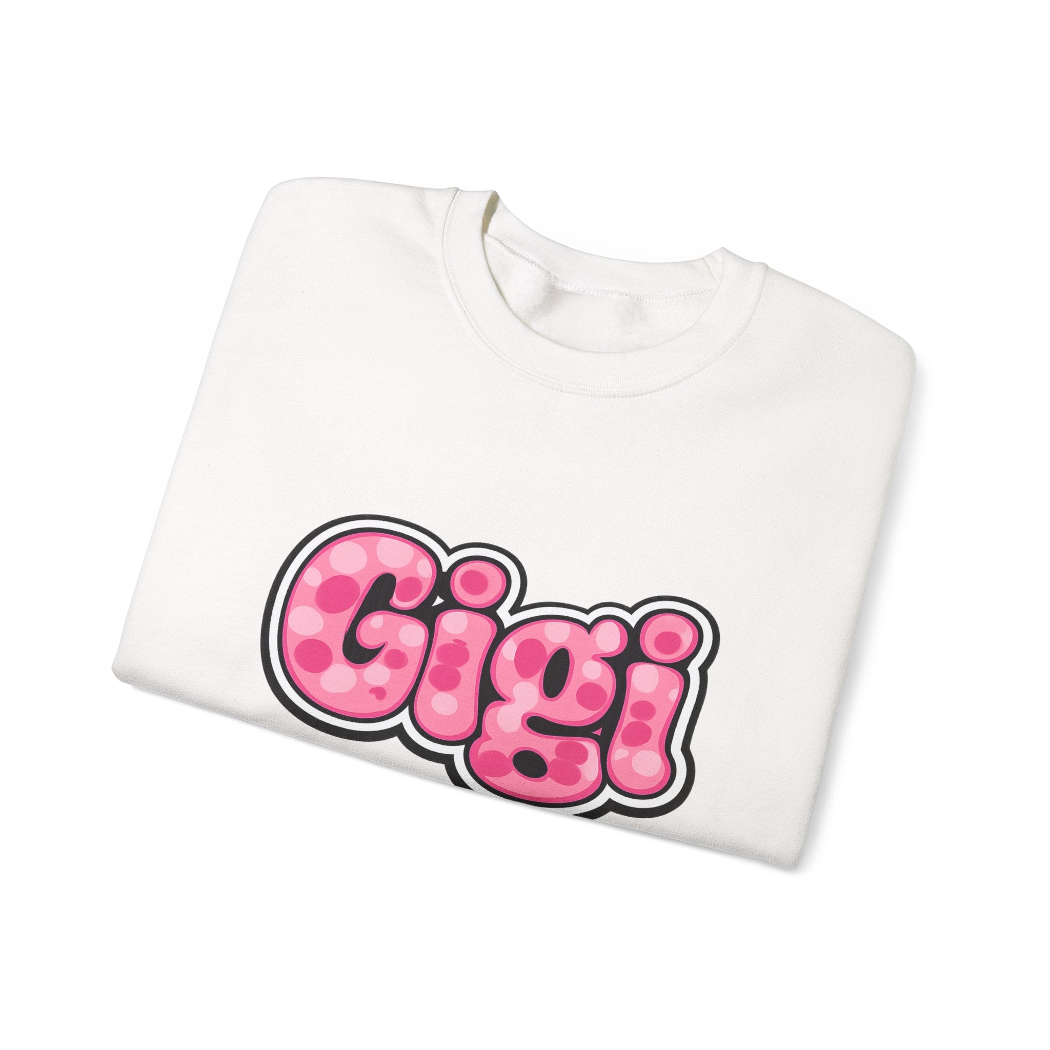 Gigi Pink Bubble Letter Crewneck Sweatshirt