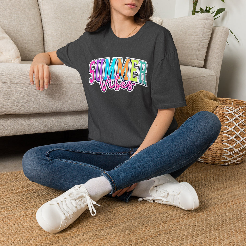 Summer Vibes T-Shirt — Colorful Retro Beach Graphic Tee