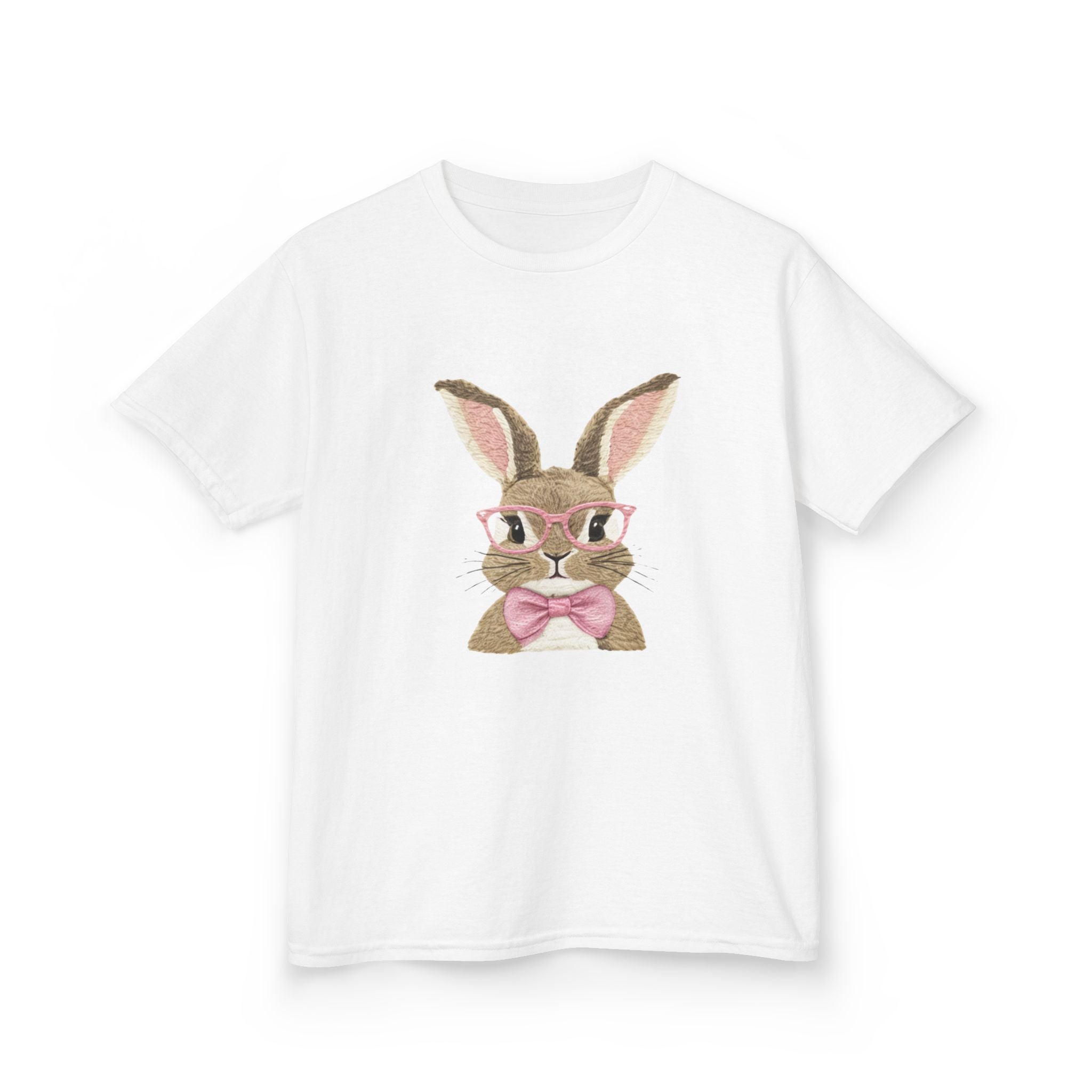 Kids Bunny Tee — Cute Bunny with Pink Bow Kids T-Shirt