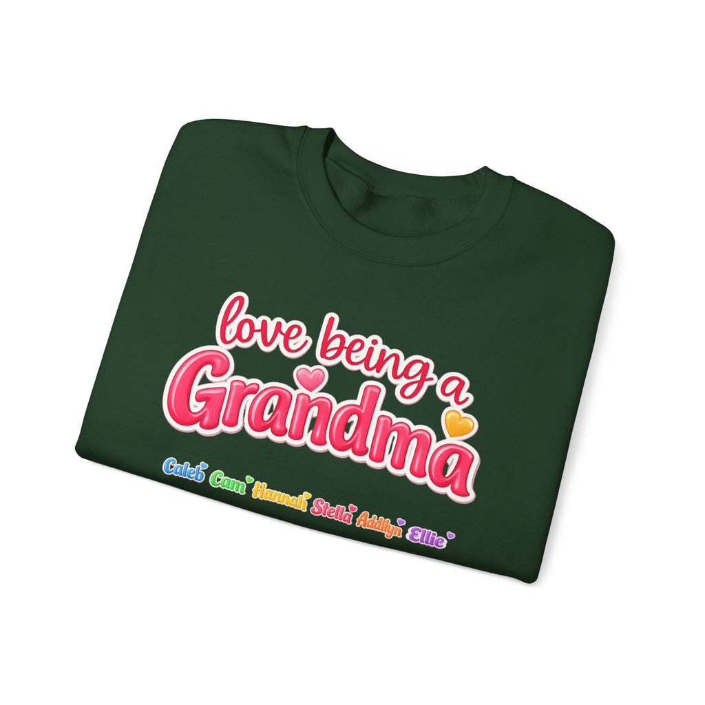 Grandma Crewneck Sweatshirt - "Love Being a Grandma" Cozy Gift