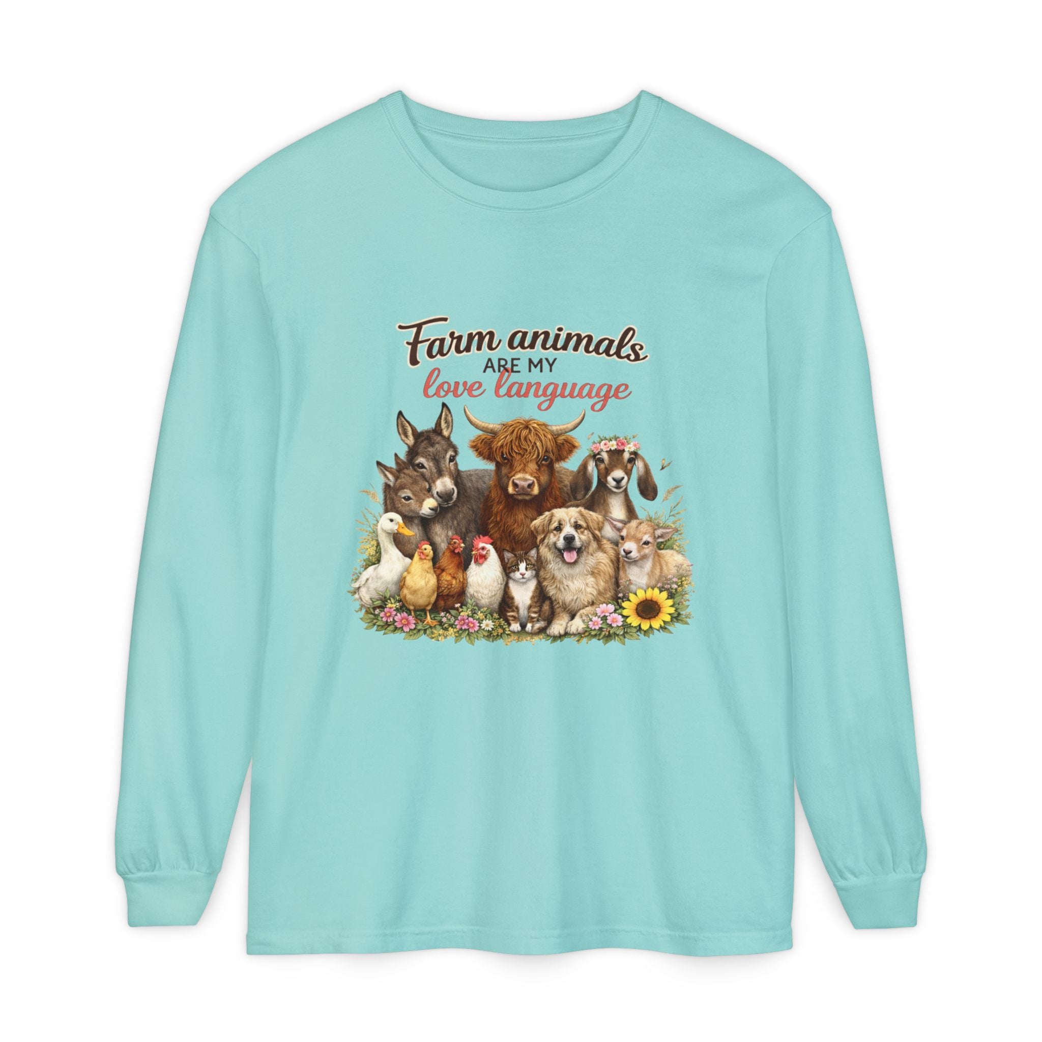 Farm Animals Are My Love Language Long Sleeve Tee