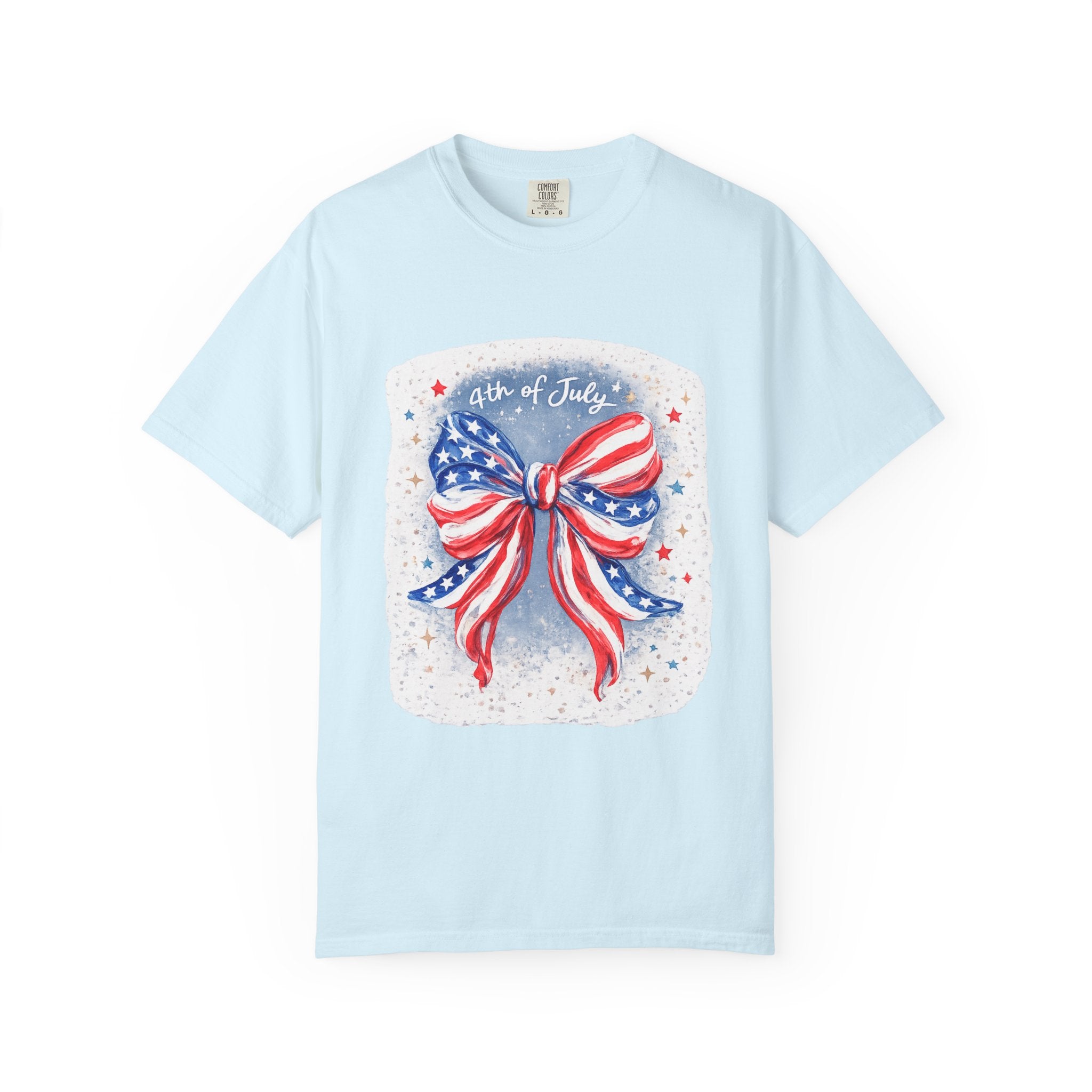 4th of July Stars & Stripes Bow T-Shirt