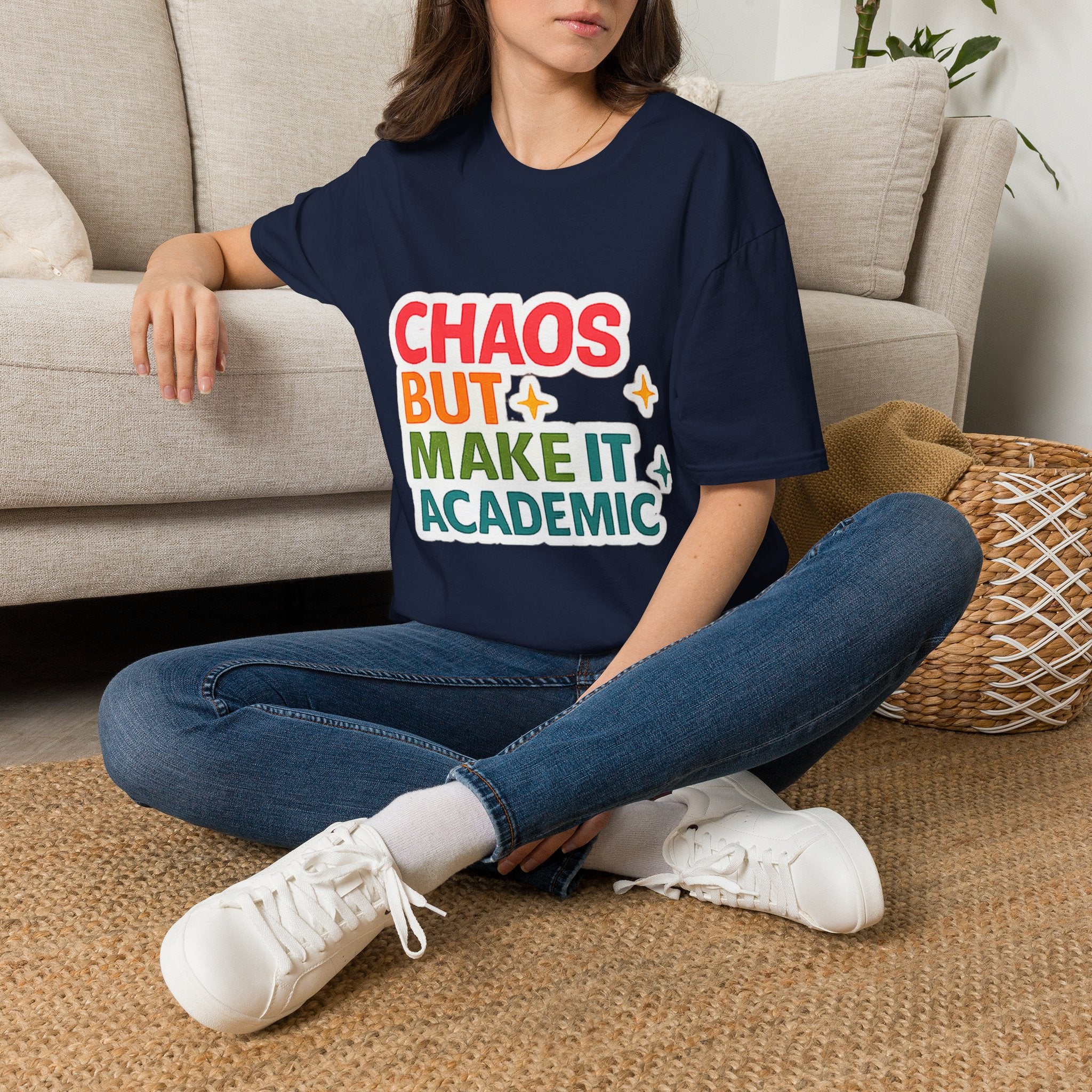 T-Shirt — "Chaos But Make It Academic" Retro Academic Humor Tee