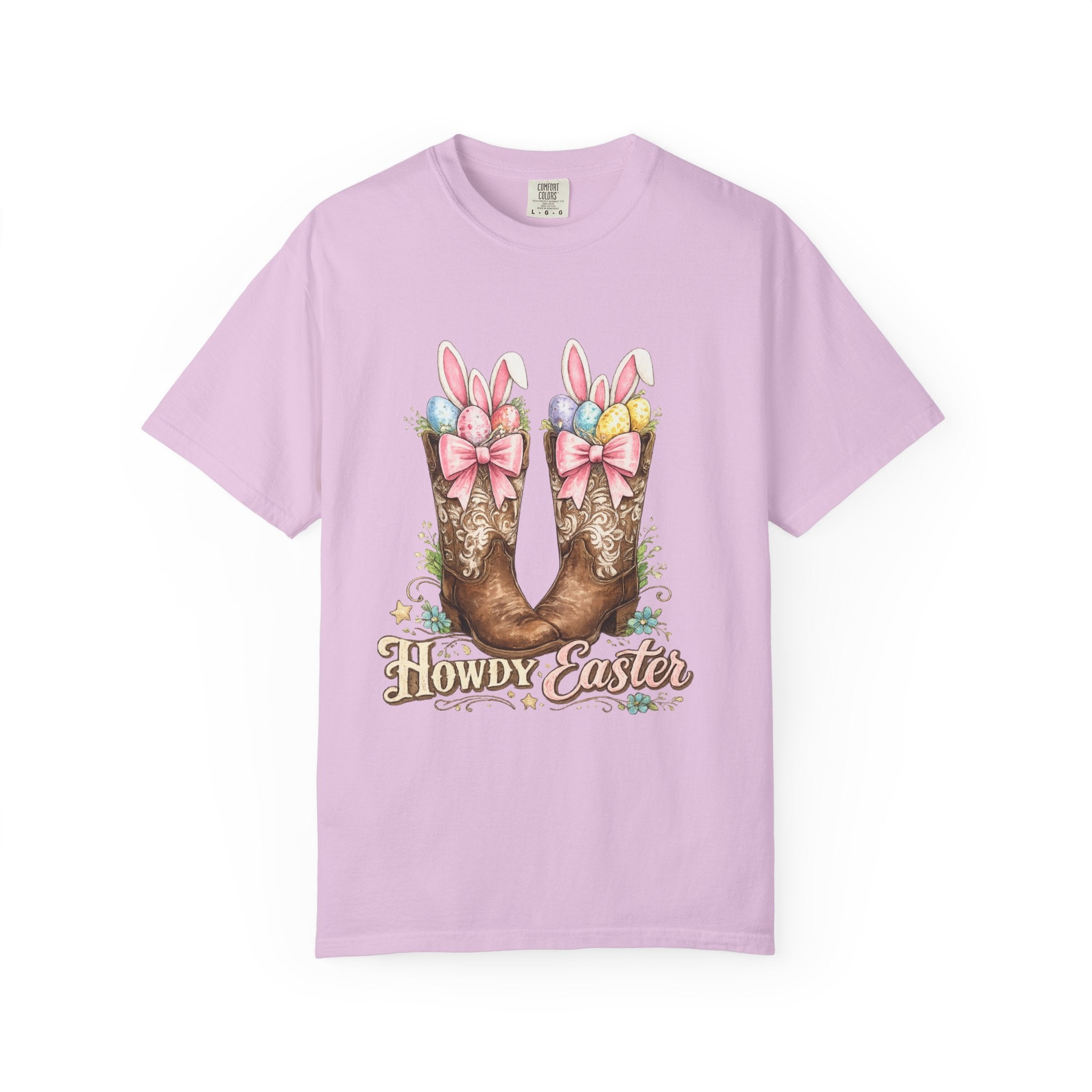 Howdy Easter Cowboy Boots T-Shirt — Western Easter Graphic Tee