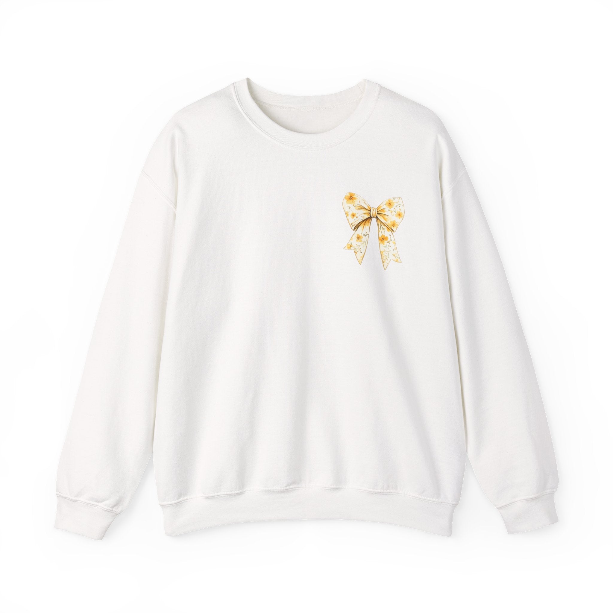 Crewneck Sweatshirt — “God Says You Are” Inspirational Bow Graphic