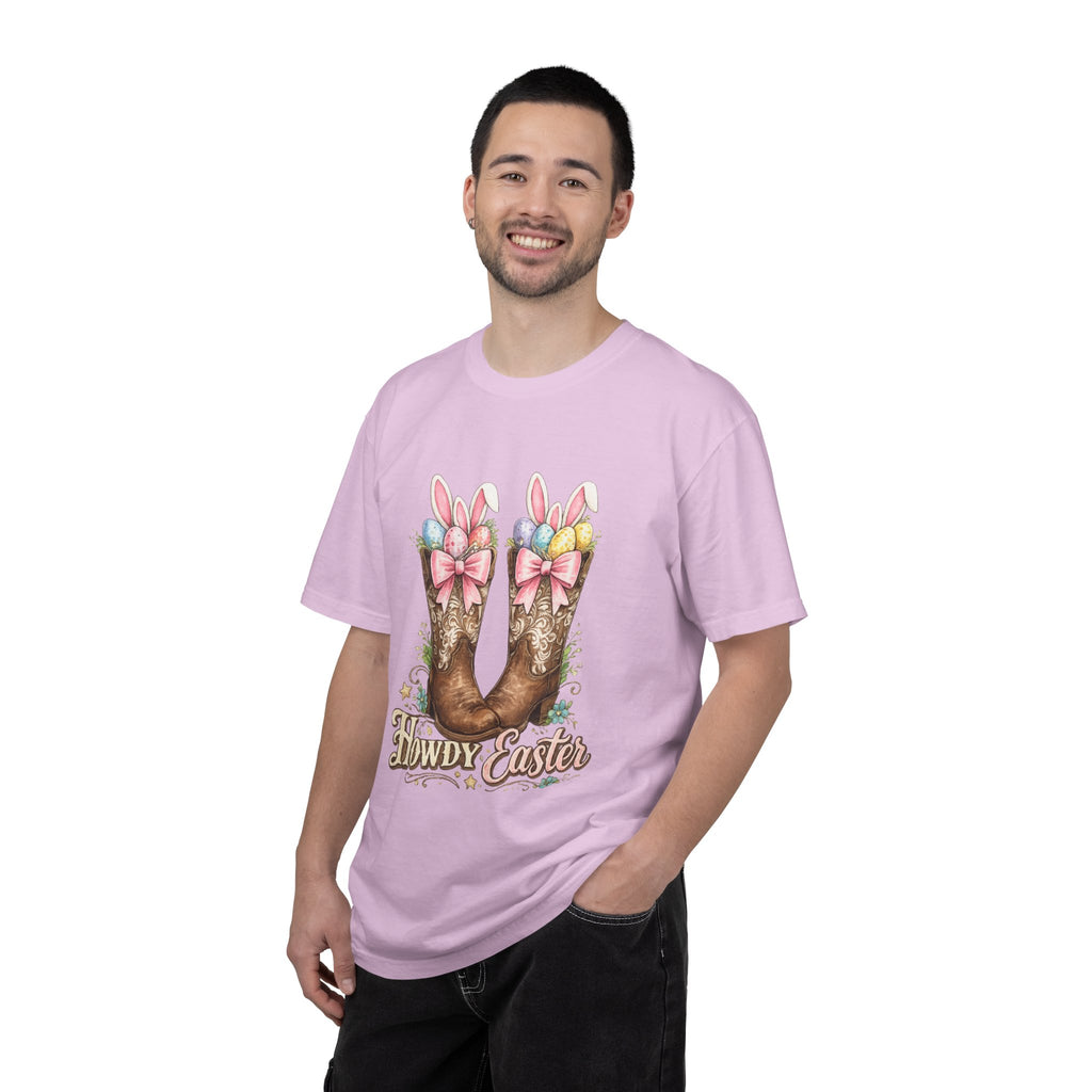 Howdy Easter Cowboy Boots T-Shirt — Western Easter Graphic Tee