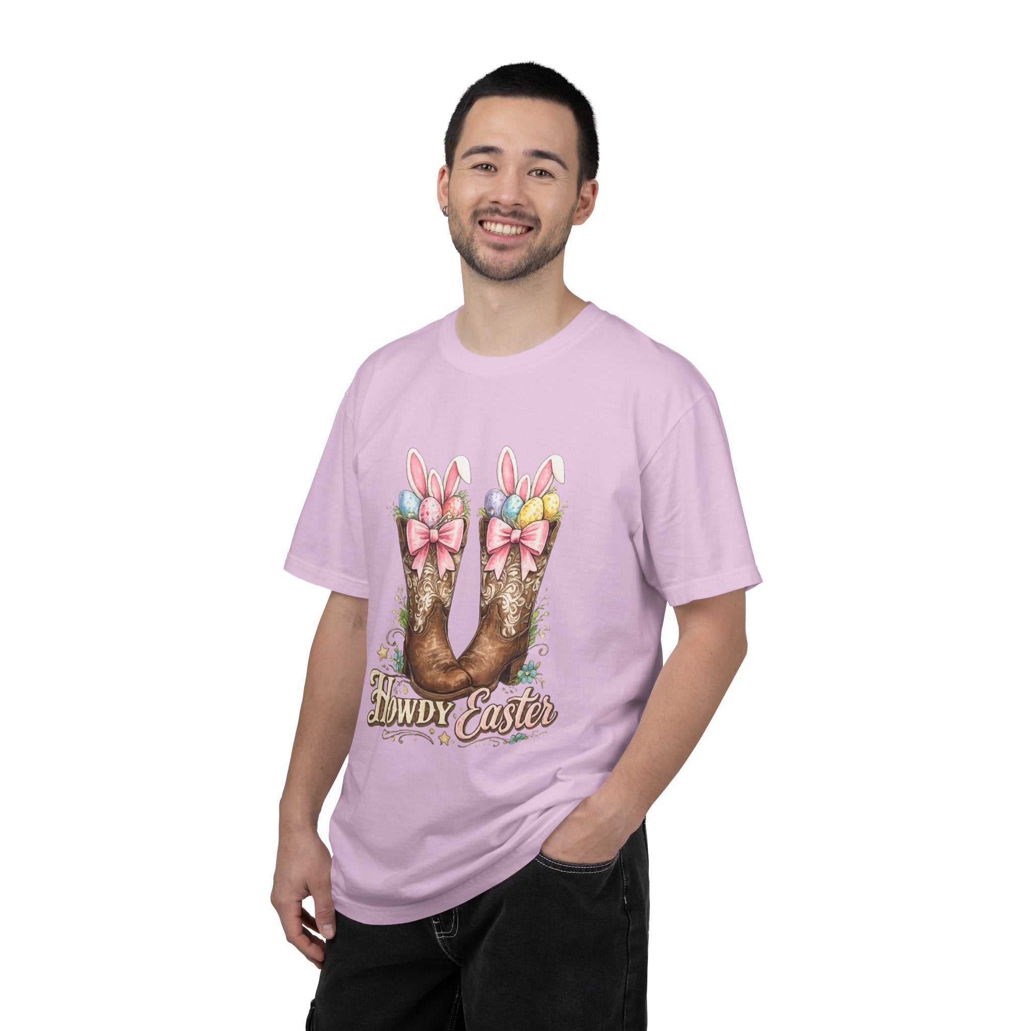 Howdy Easter Cowboy Boots T-Shirt — Western Easter Graphic Tee