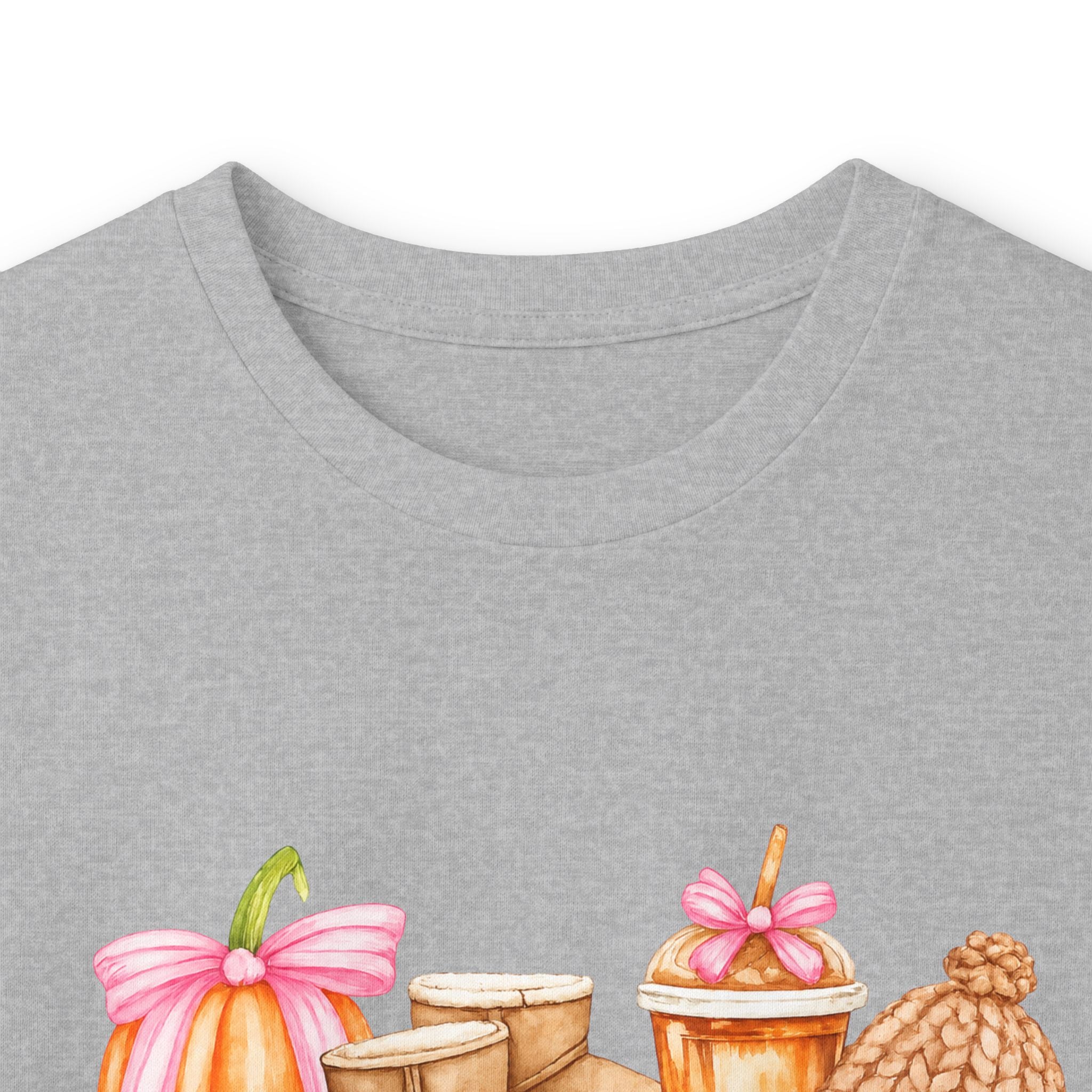 Long Sleeve Tee - Watercolor Pumpkins "#fallbasics" Fall Graphic