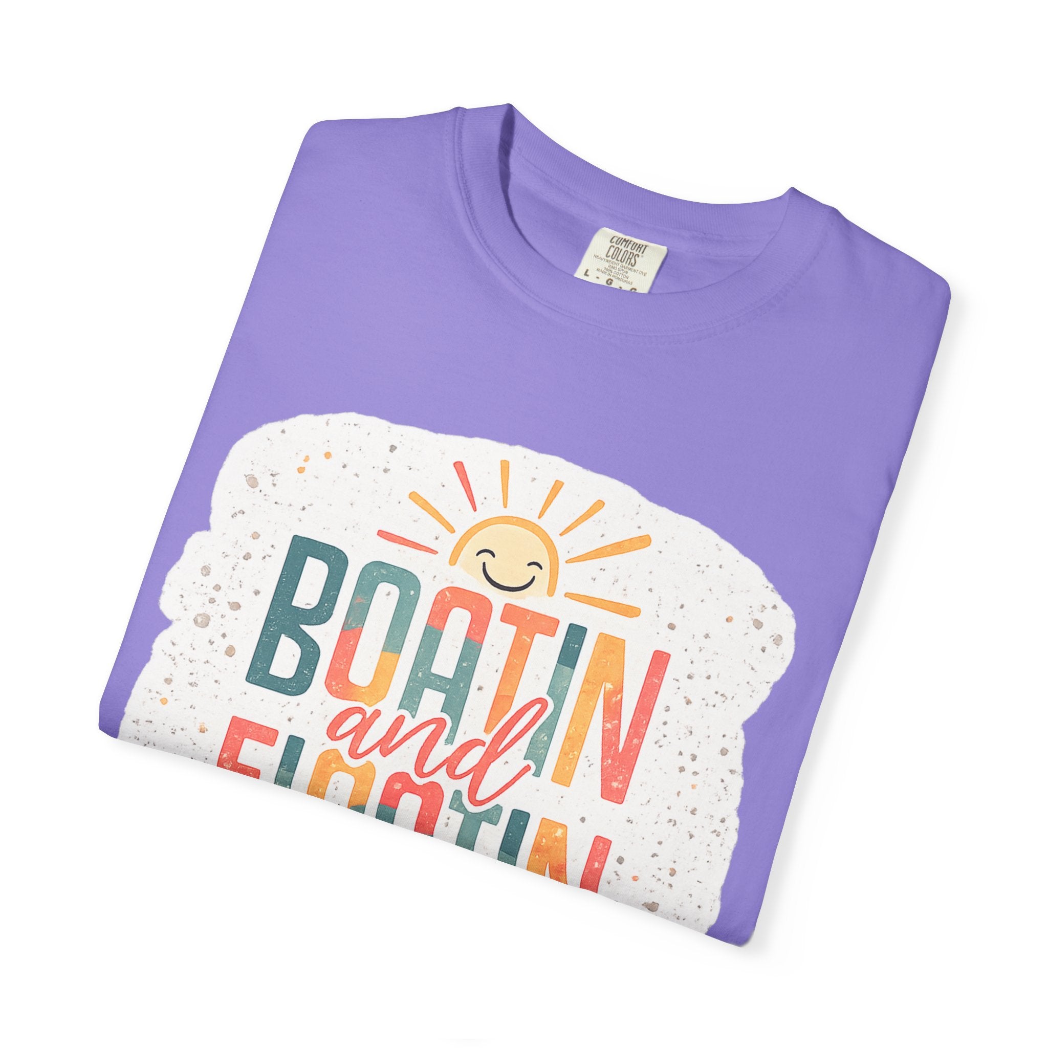 Boatin' and Floatin' T-Shirt — Retro Sun Summer Boating Tee