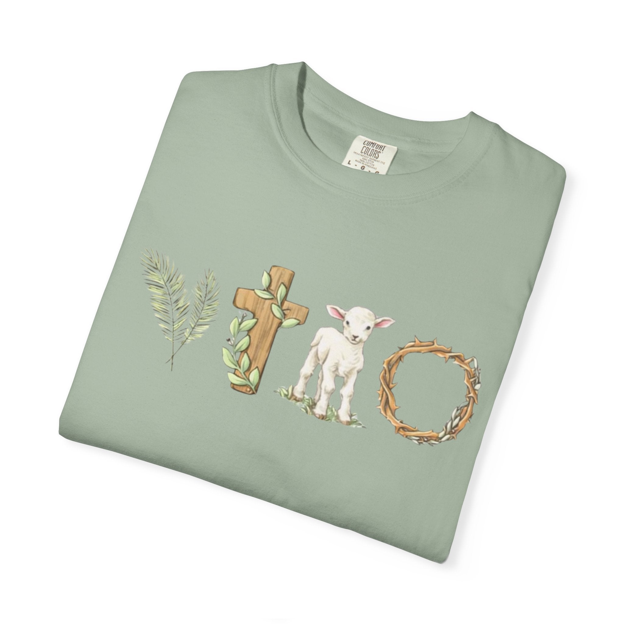 Easter Floral Cross & Lamb T-Shirt