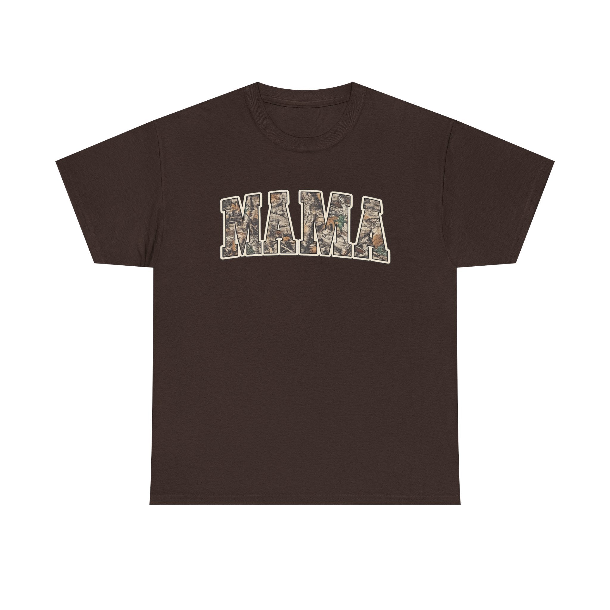 Mama Camo T-Shirt — Rustic Camouflage 'MAMA' Graphic Tee for Moms