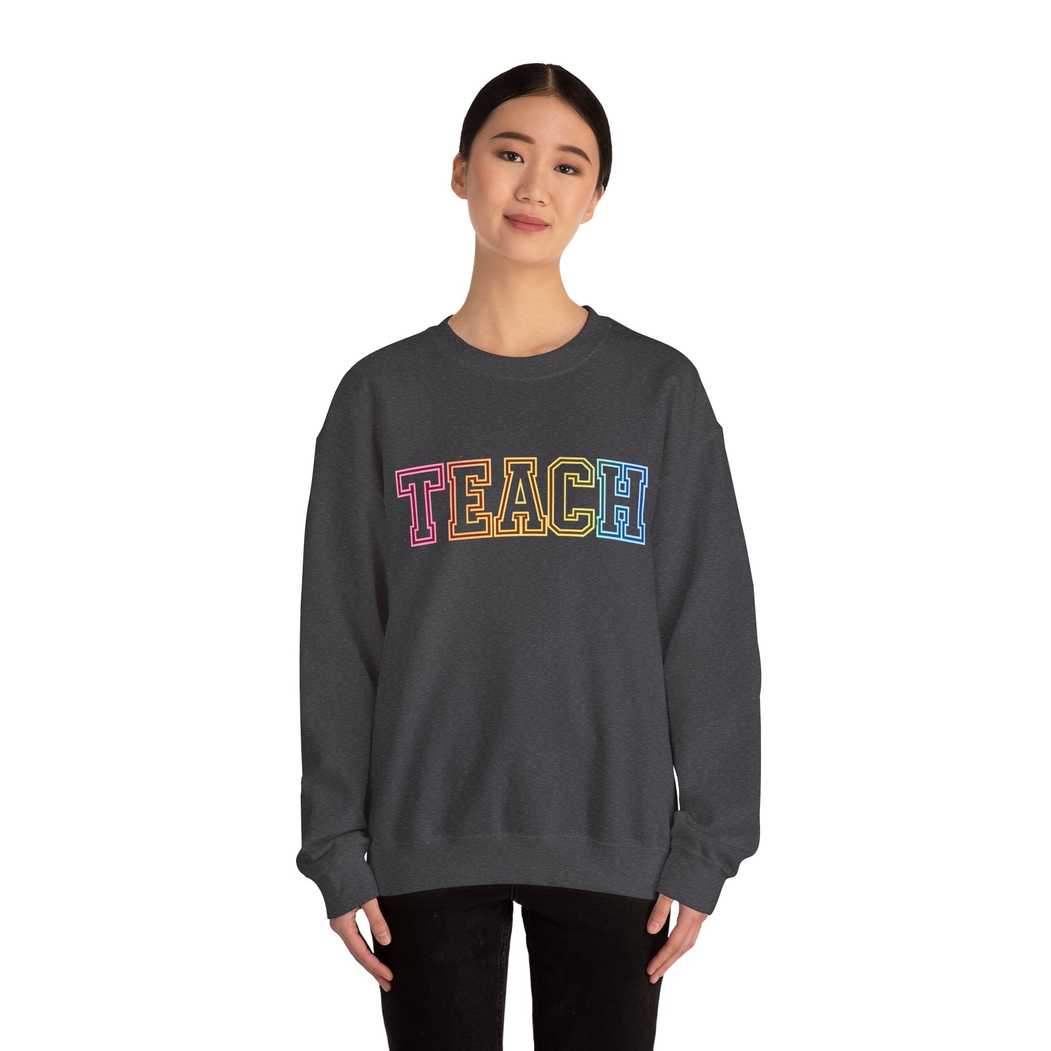 Teacher Rainbow 'TEACH' Crewneck Sweatshirt