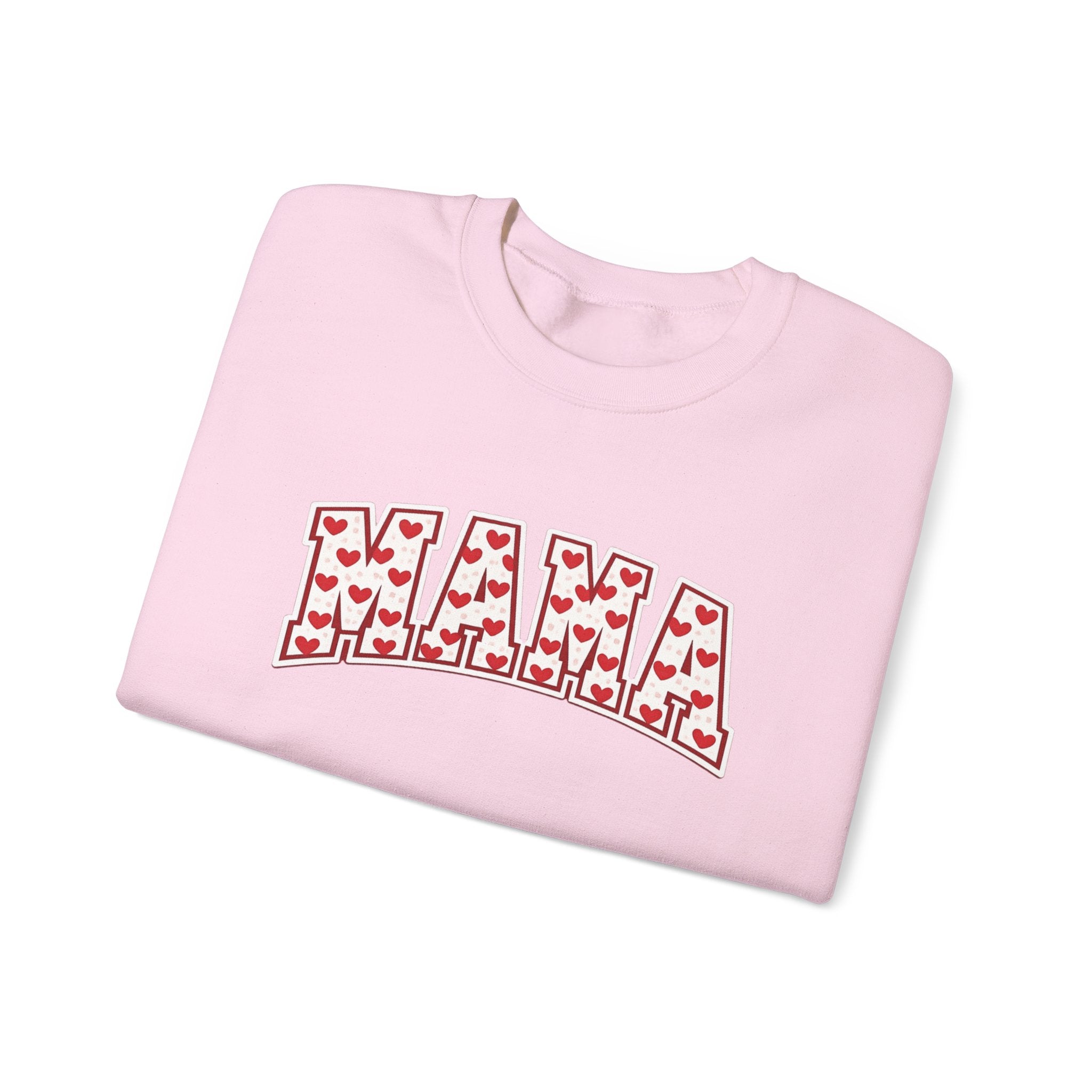 Mama Heart Pattern Sweatshirt — Women's Mother's Day Crewneck