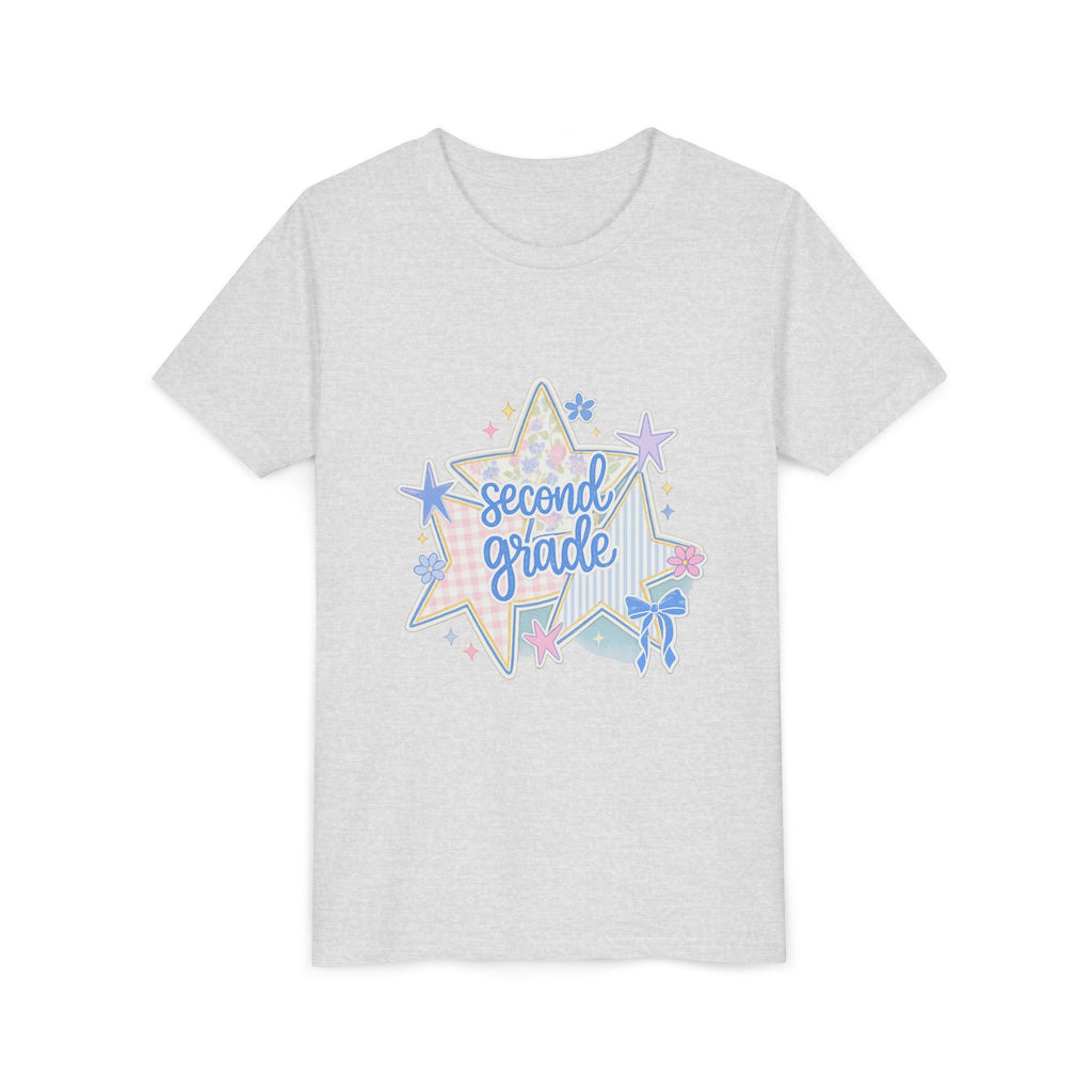 Second Grade Youth T‑Shirt — Cute Pastel Star Back to School Tee