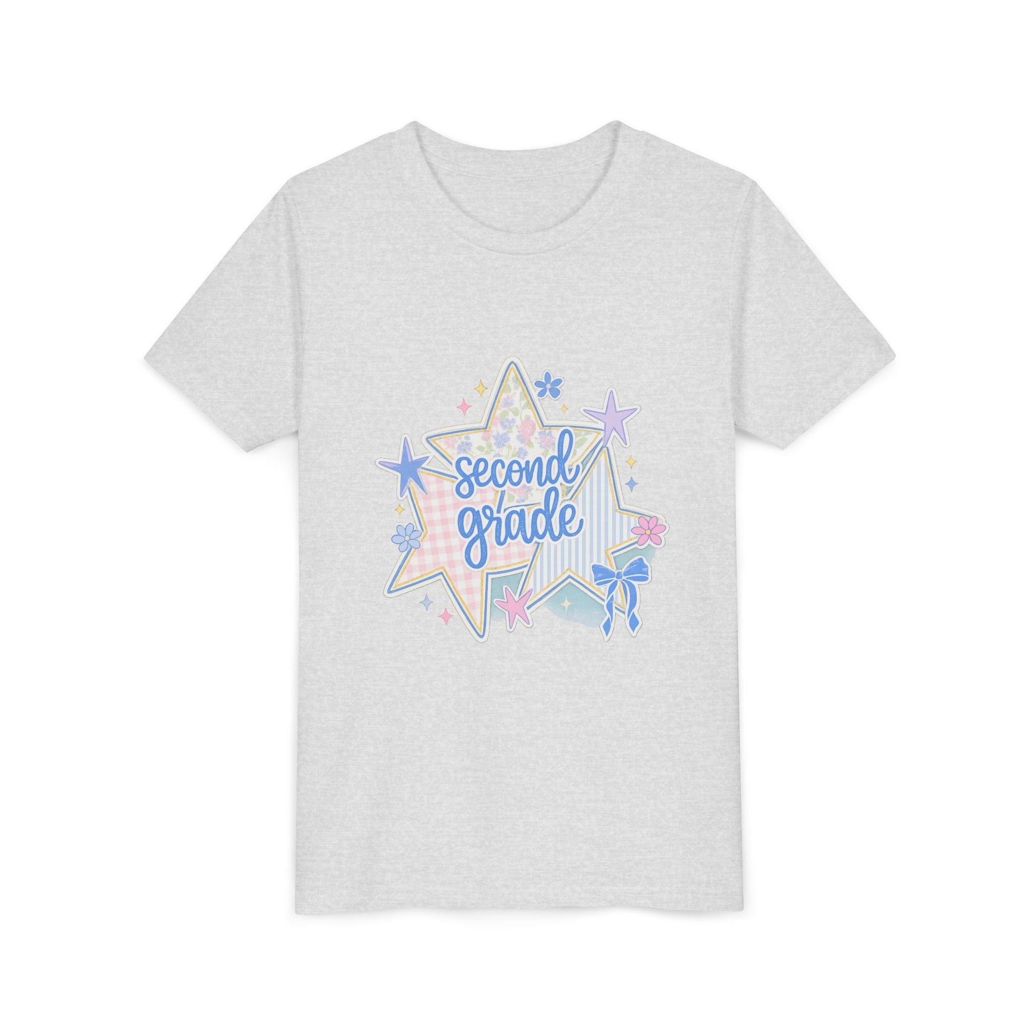 Second Grade Youth T‑Shirt — Cute Pastel Star Back to School Tee