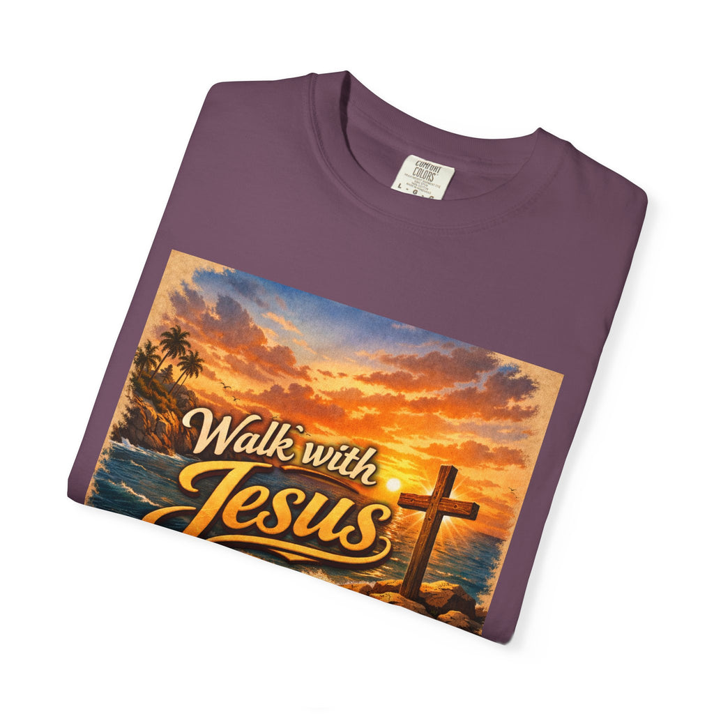 Walk With Jesus T-Shirt — Sunset Cross Christian Tee