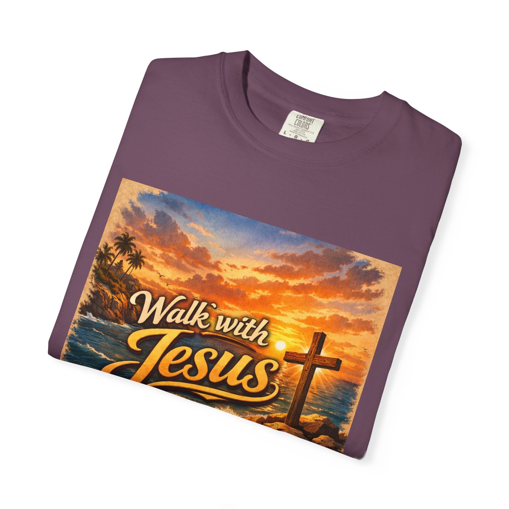 Walk With Jesus T-Shirt — Sunset Cross Christian Tee