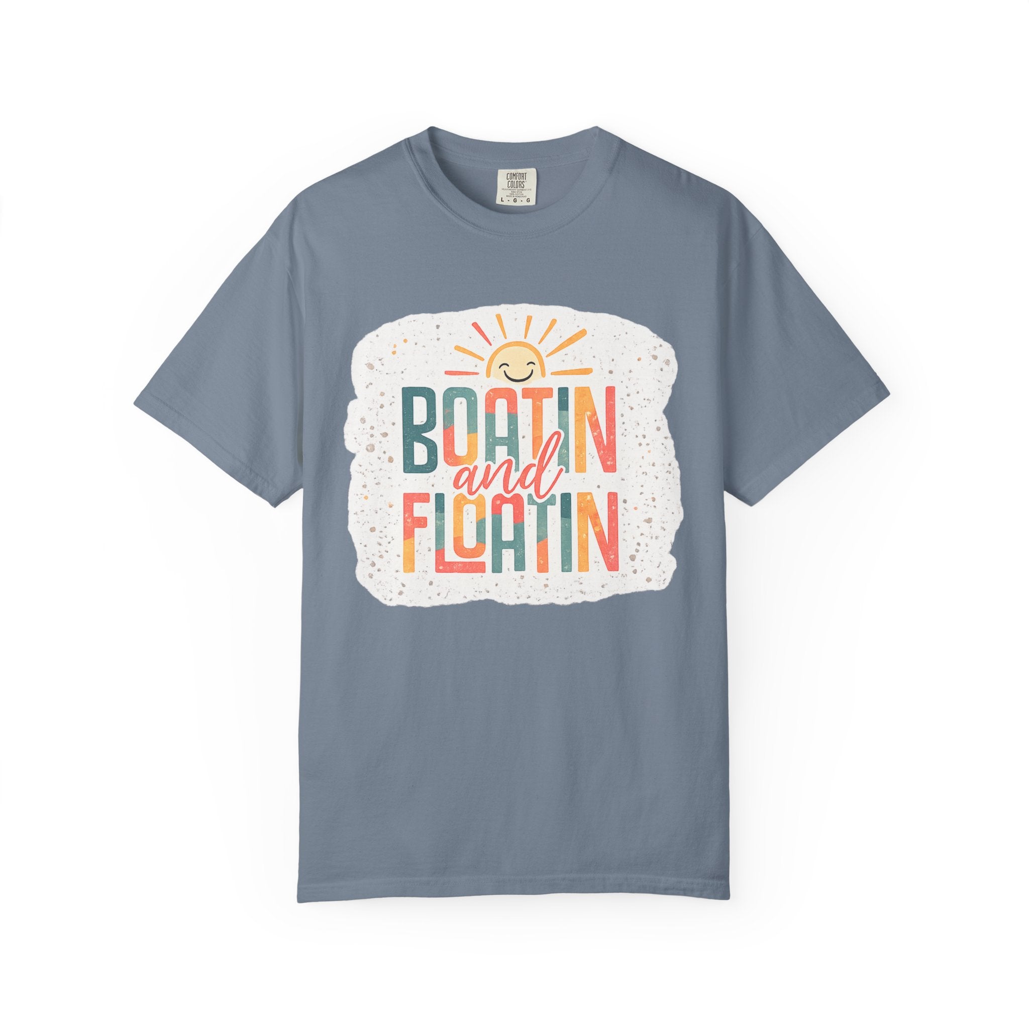 Boatin' and Floatin' T-Shirt — Retro Sun Summer Boating Tee