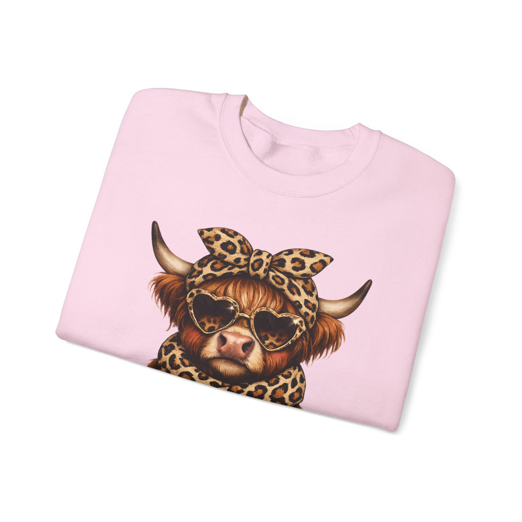 Boujee Heifer Leopard Cow Sweatshirt