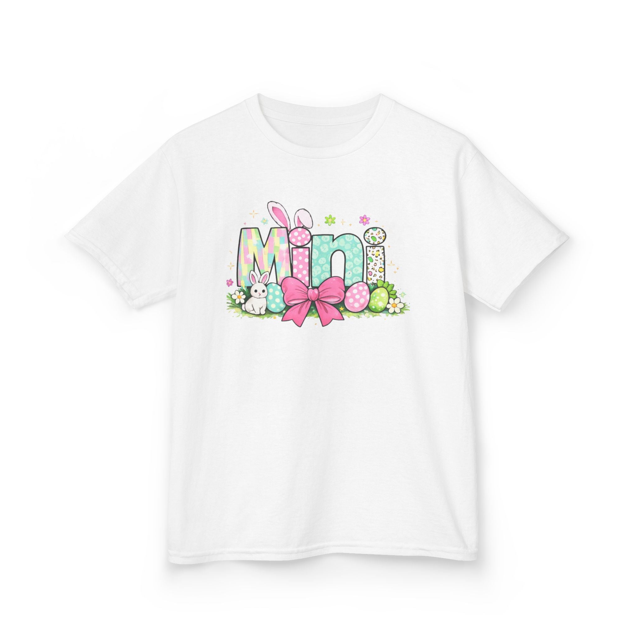 Kids Tee — "Mini" Easter Bunny Floral Design
