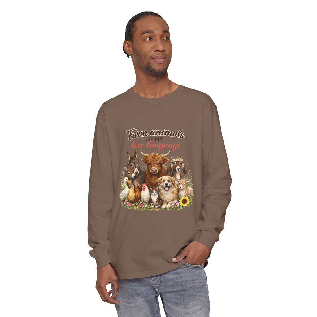 Farm Animals Are My Love Language Long Sleeve Tee