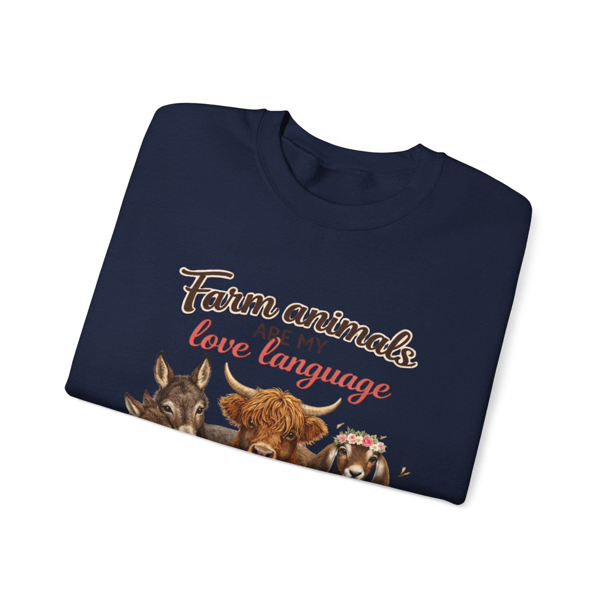 Farm Animals Are My Love Language Crewneck Sweatshirt