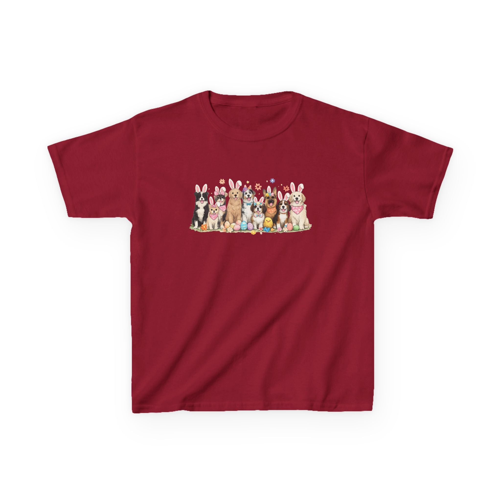 Kids Tee — Cute Row of Party Dogs Graphic