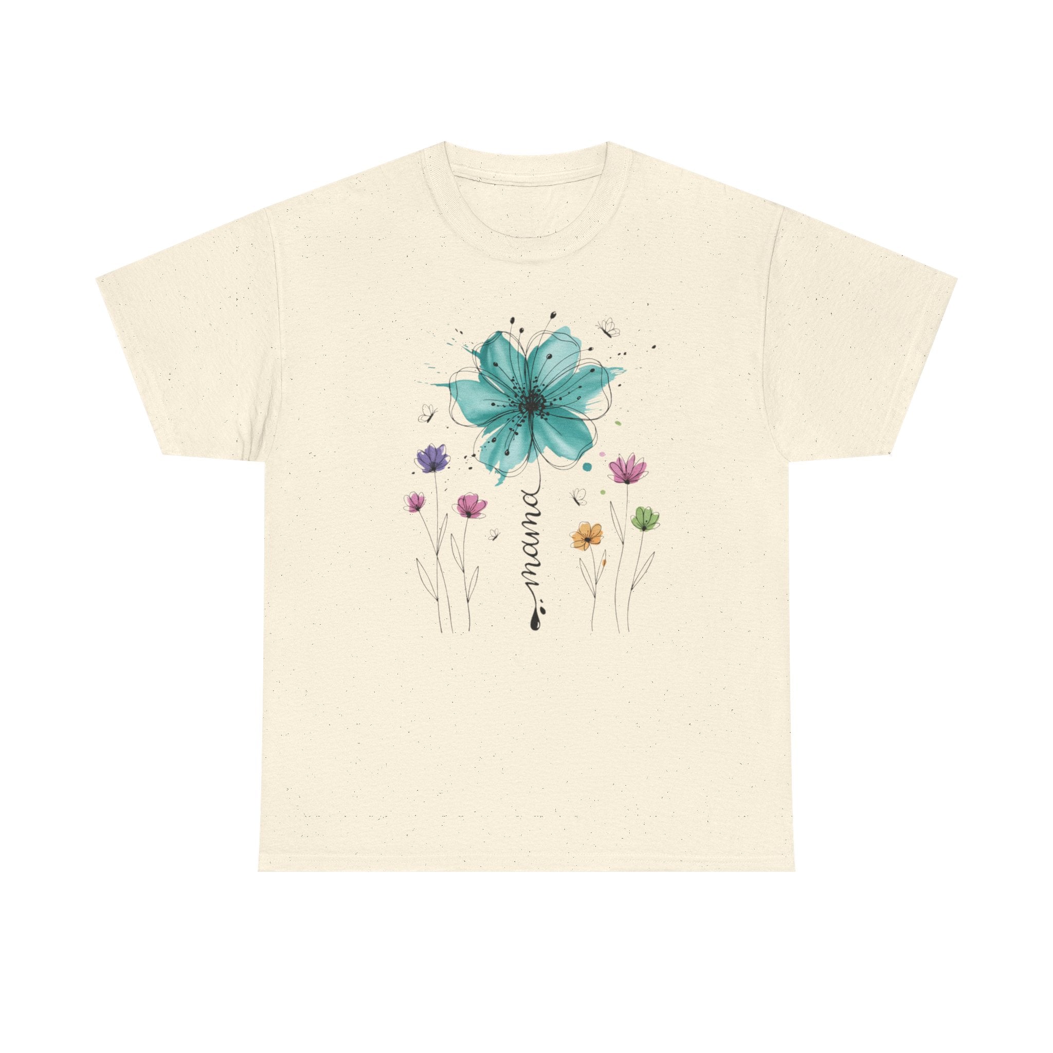Mom Floral Watercolor Tee — 'mama' Flower Mother's Day Shirt