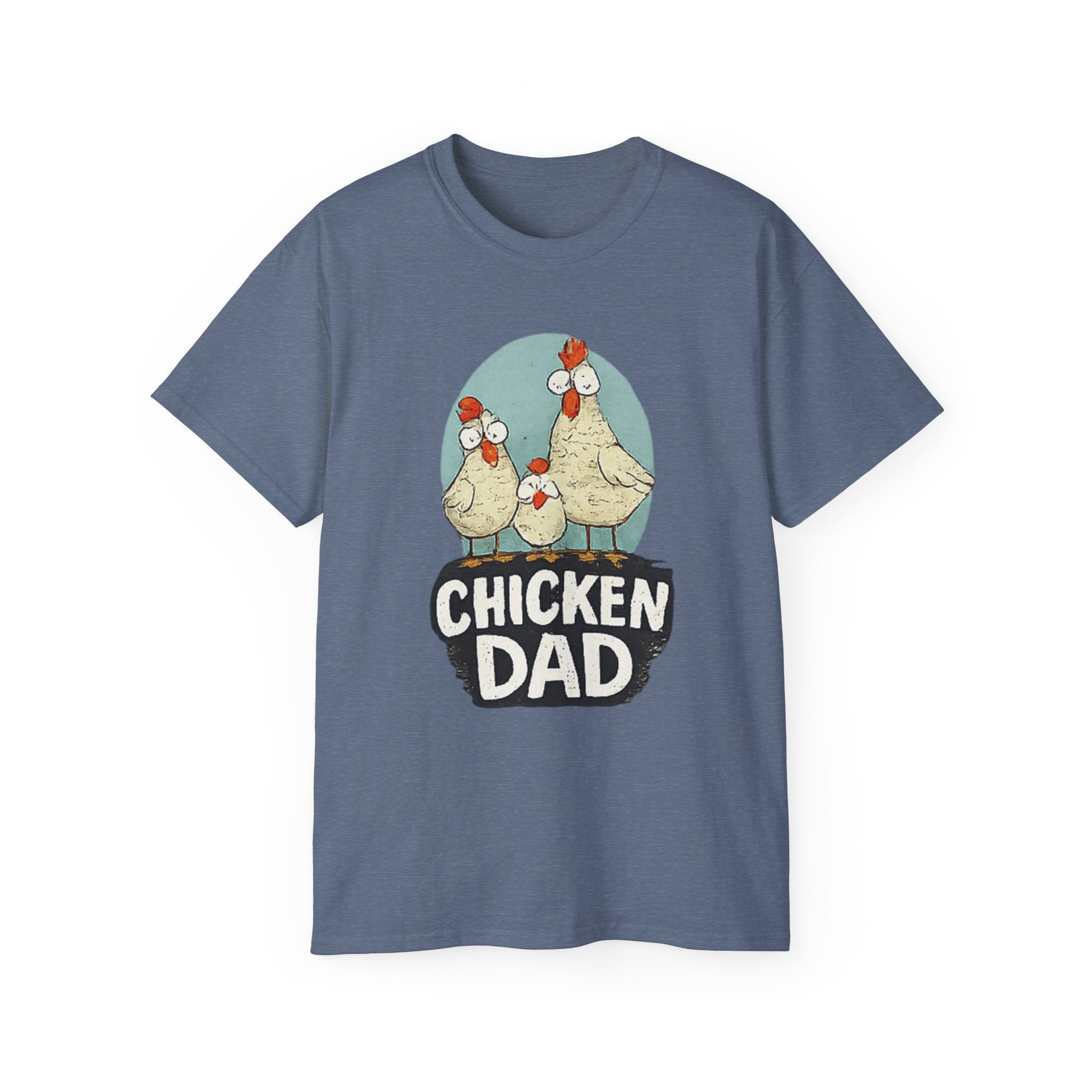 Chicken Dad T-Shirt — Funny Farm Dad Tee with Hen Family Graphic
