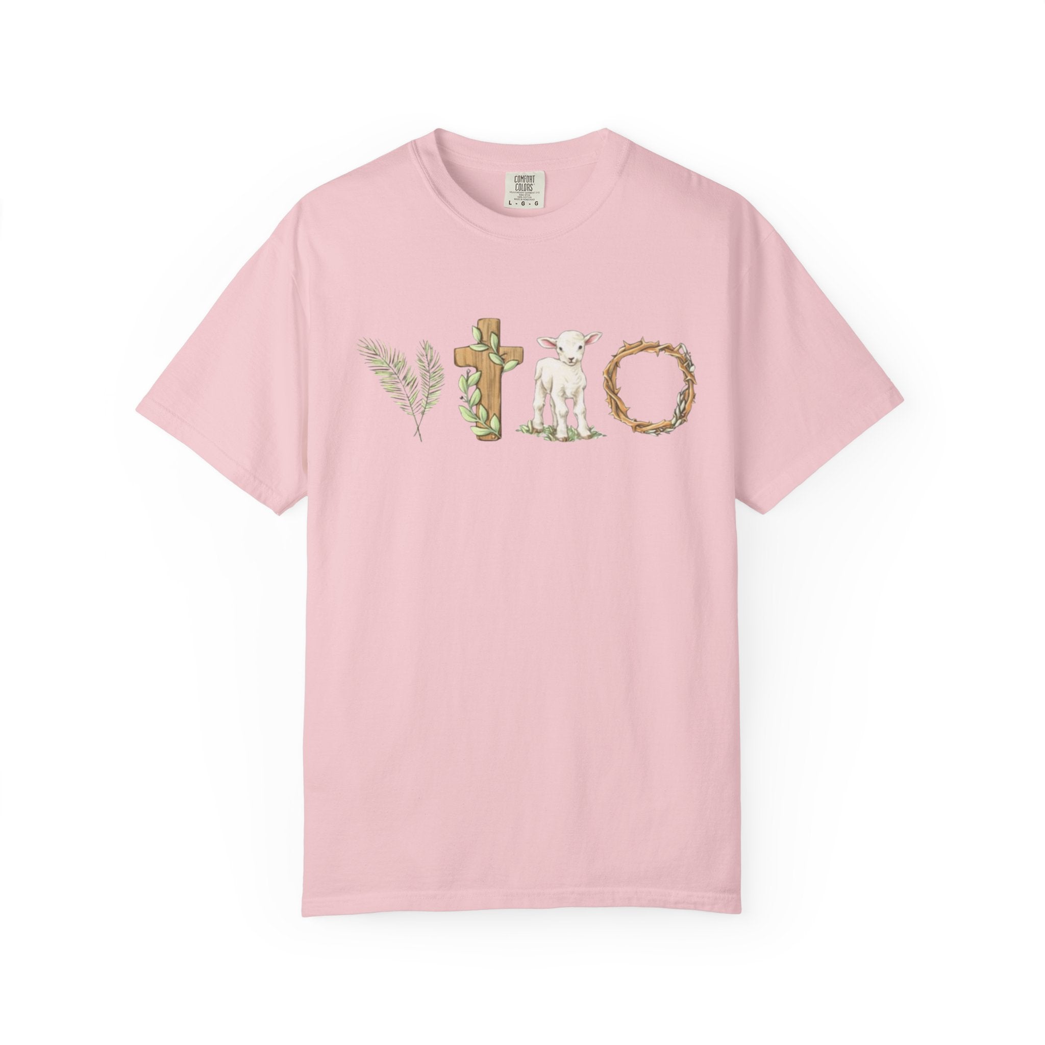 Easter Floral Cross & Lamb T-Shirt