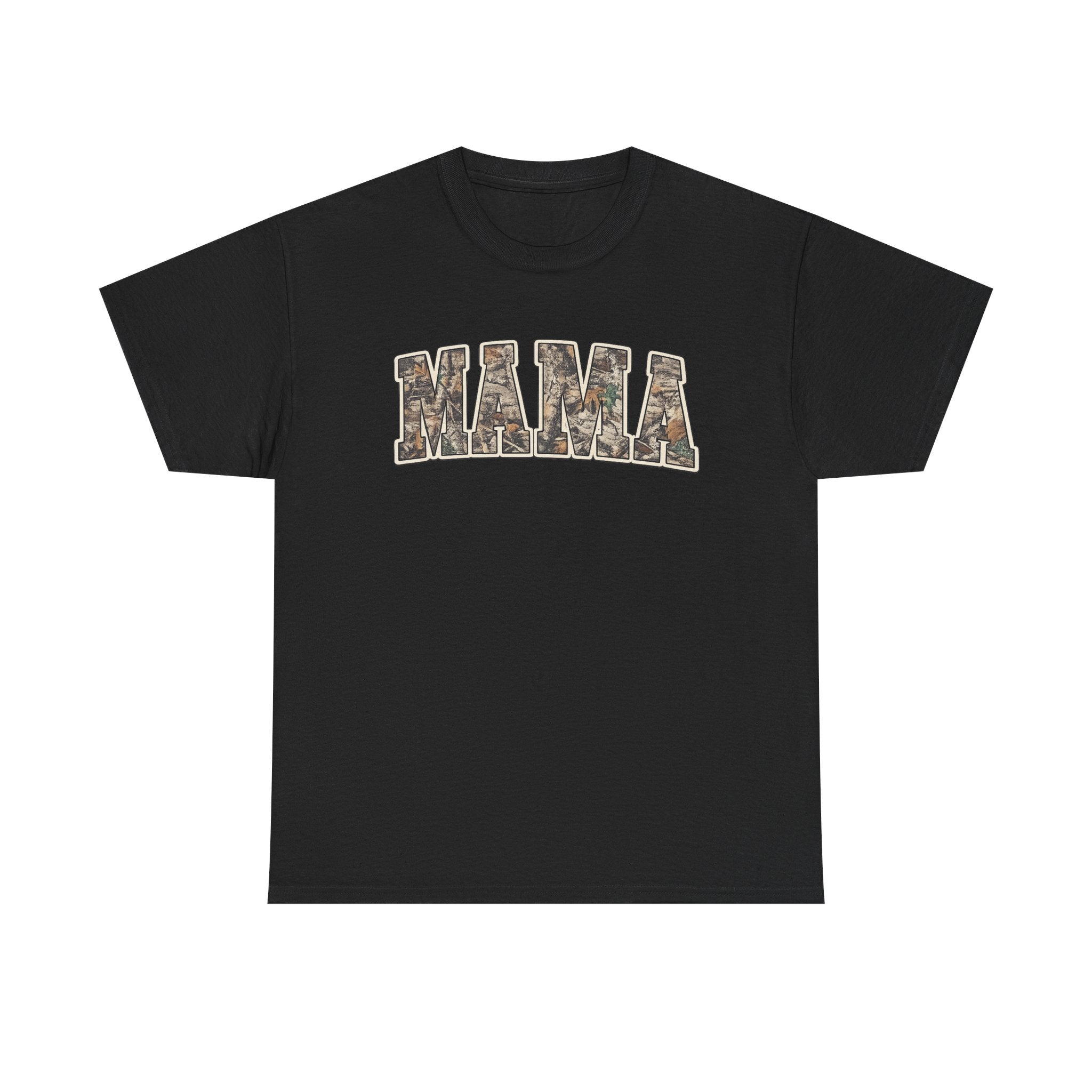 Mama Camo T-Shirt — Rustic Camouflage 'MAMA' Graphic Tee for Moms