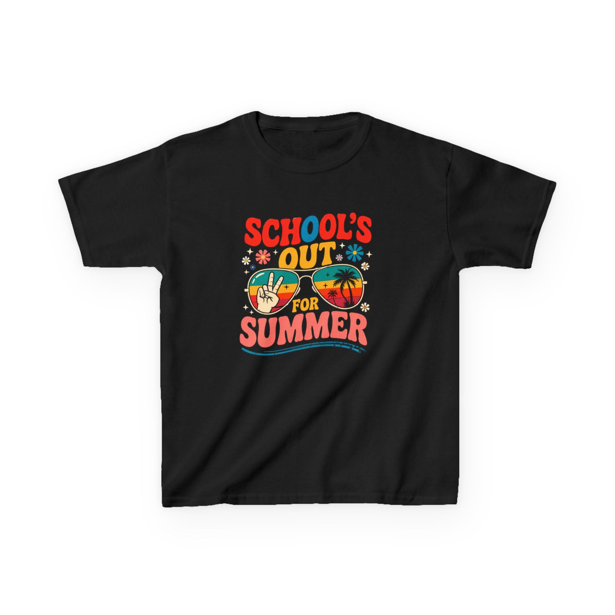 School's Out for Summer Kids T‑Shirt — Retro Beach Vacation Tee