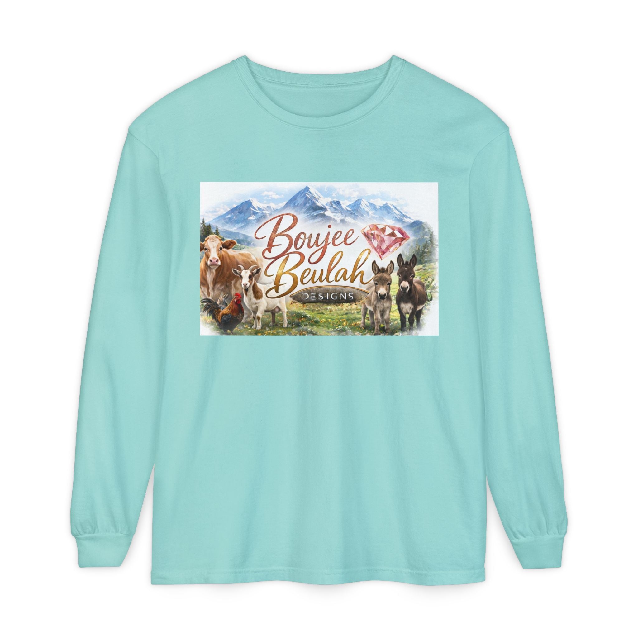 Boujee Beulah Farm Crew Long Sleeve T-Shirt