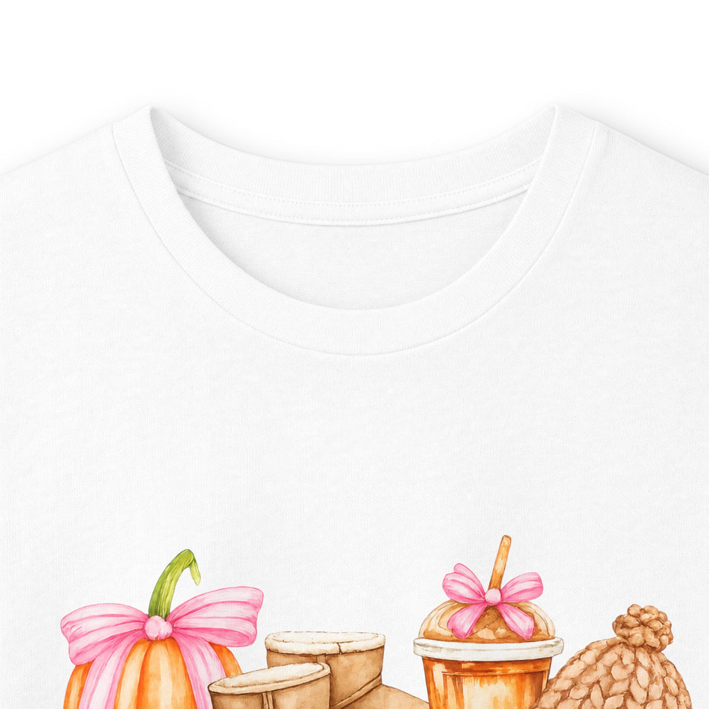 Long Sleeve Tee - Watercolor Pumpkins "#fallbasics" Fall Graphic