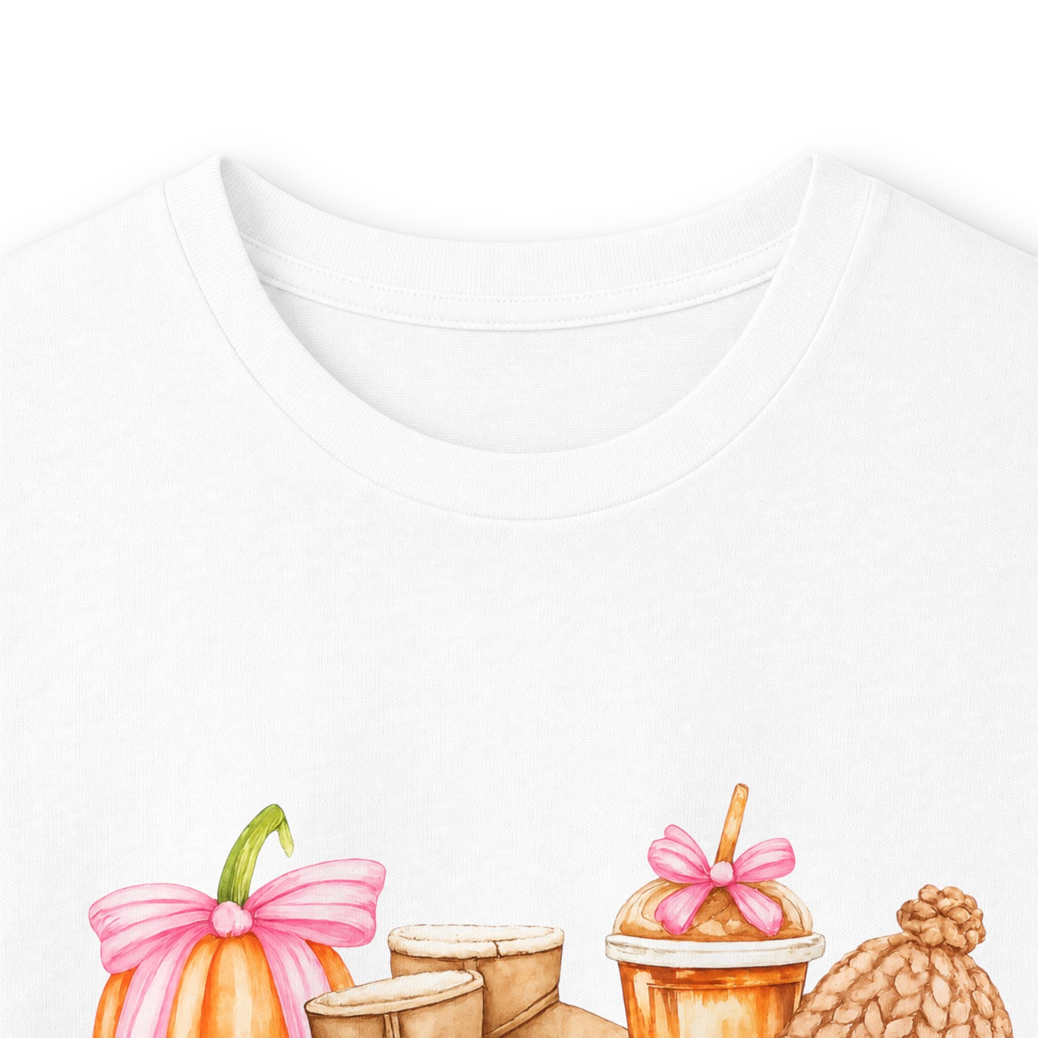 Long Sleeve Tee - Watercolor Pumpkins "#fallbasics" Fall Graphic