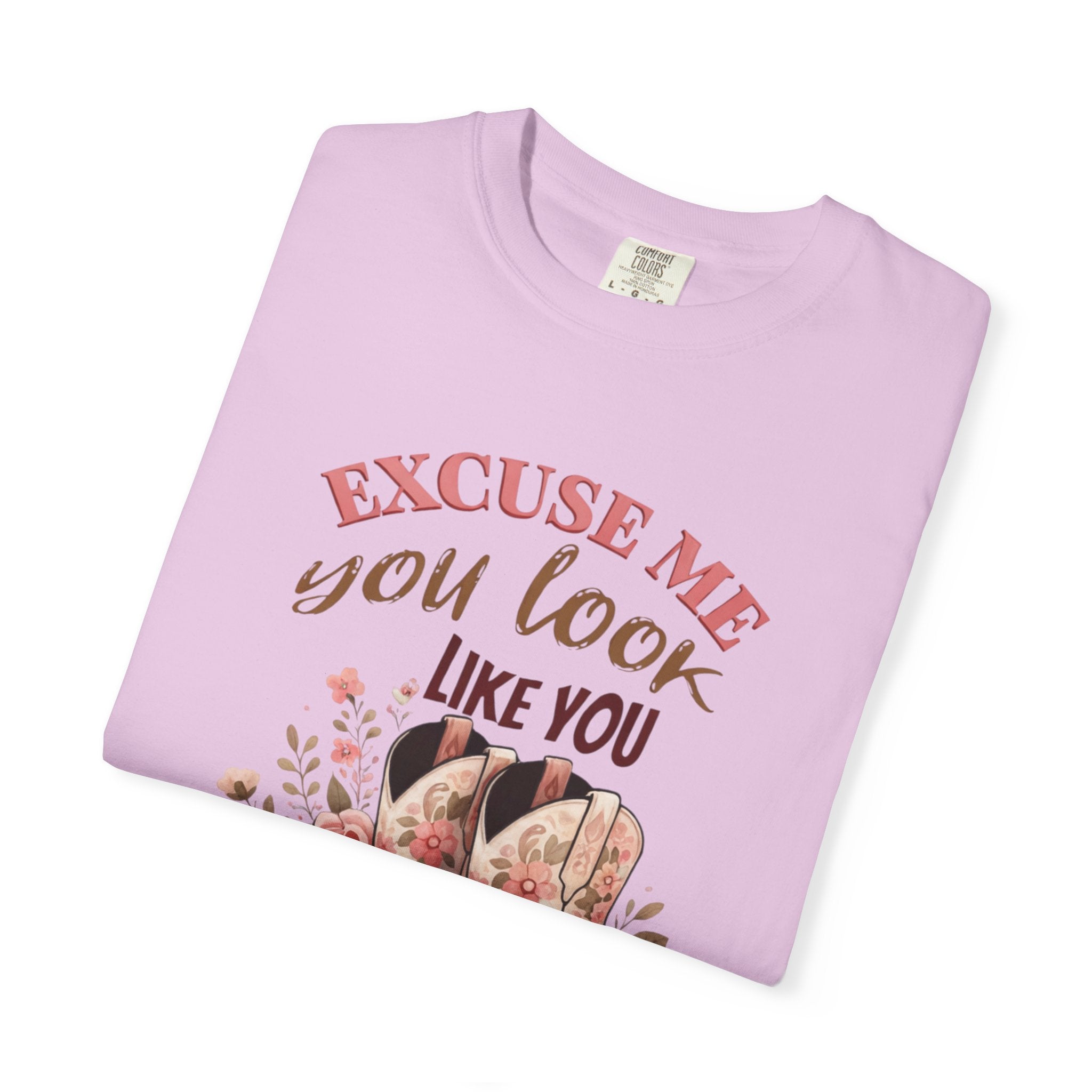 Excuse Me You Look Like You Love Me T-Shirt — Floral Cowboy Boots Graphic Tee