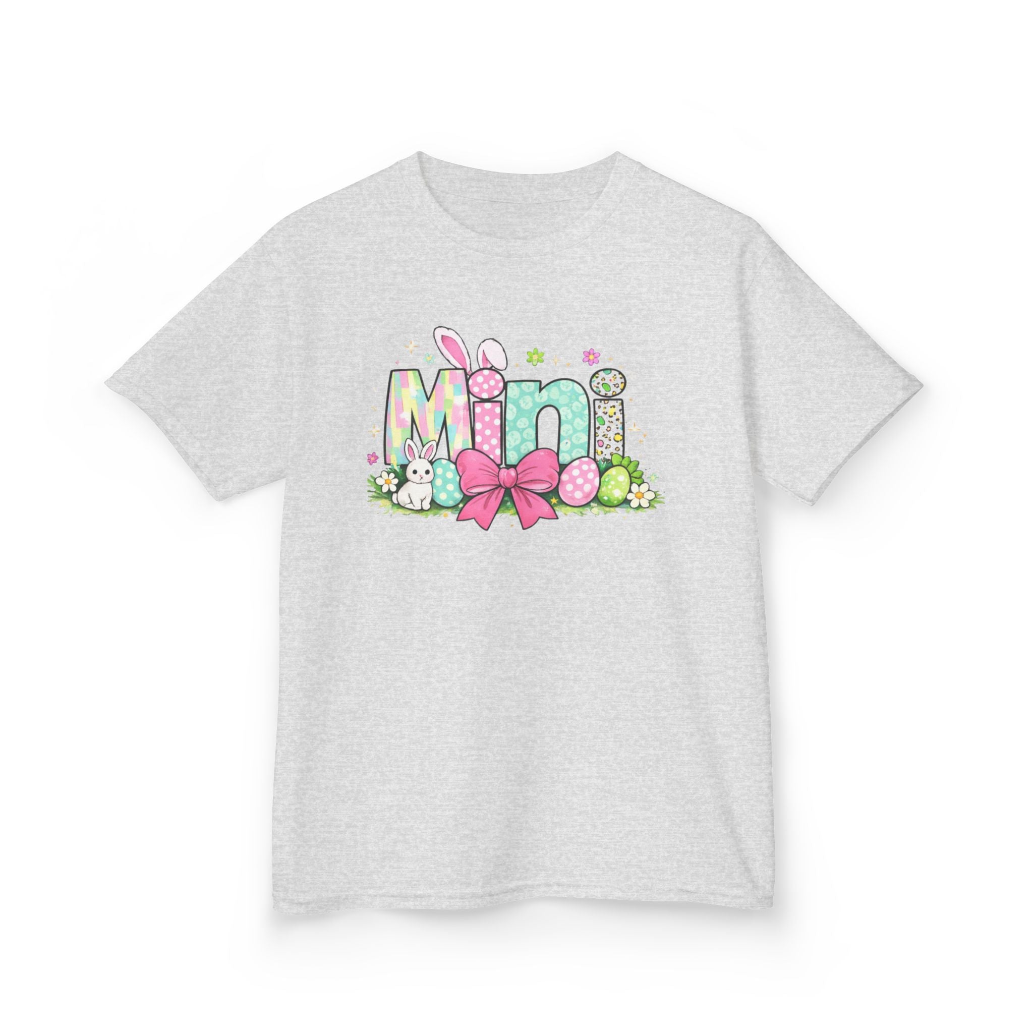 Kids Tee — "Mini" Easter Bunny Floral Design