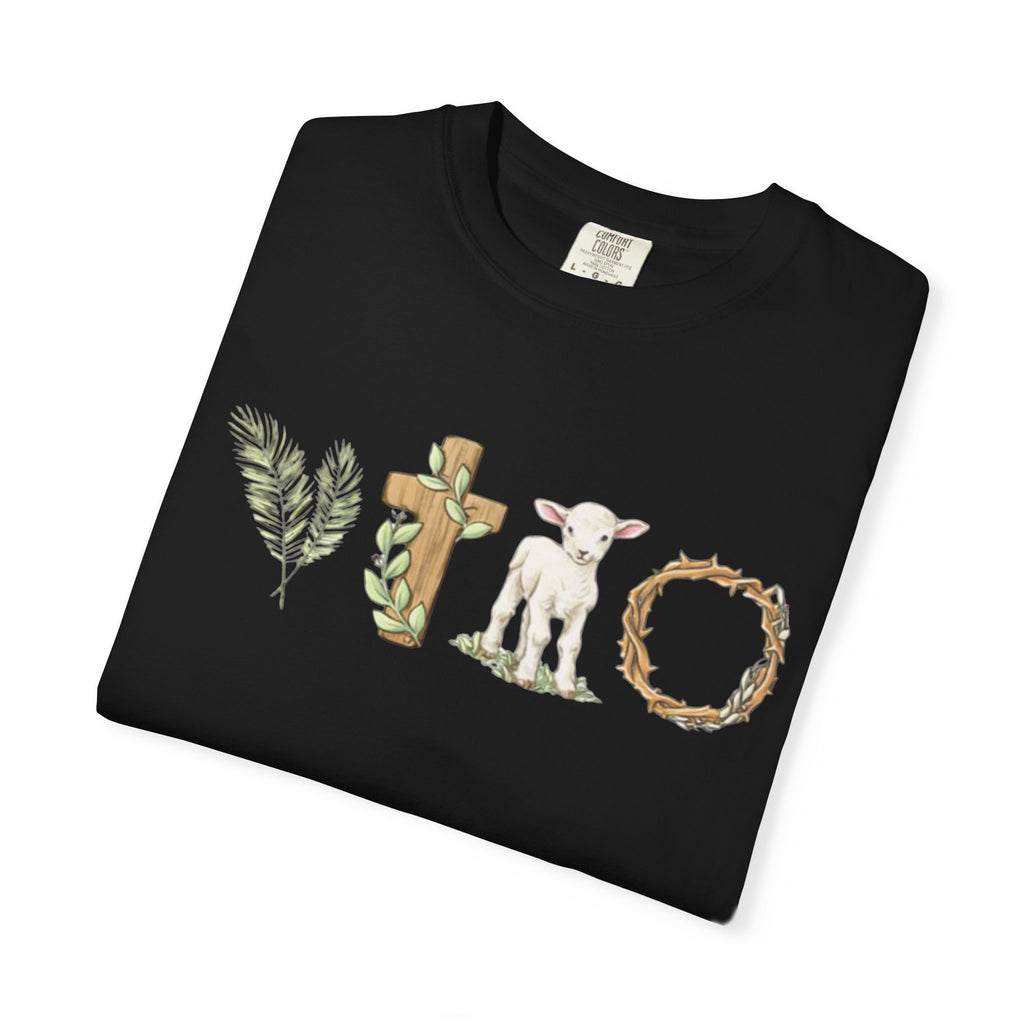 Easter Floral Cross & Lamb T-Shirt