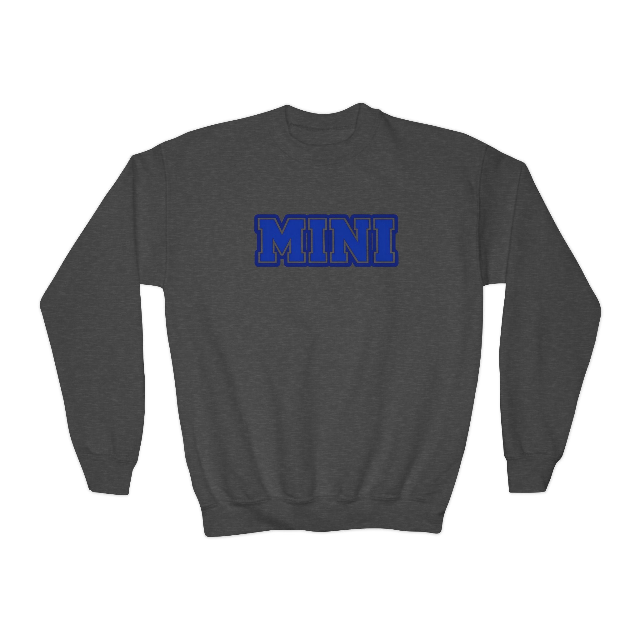 Youth Crewneck Sweatshirt — 'MINI' Varsity Letter Kids Pullover