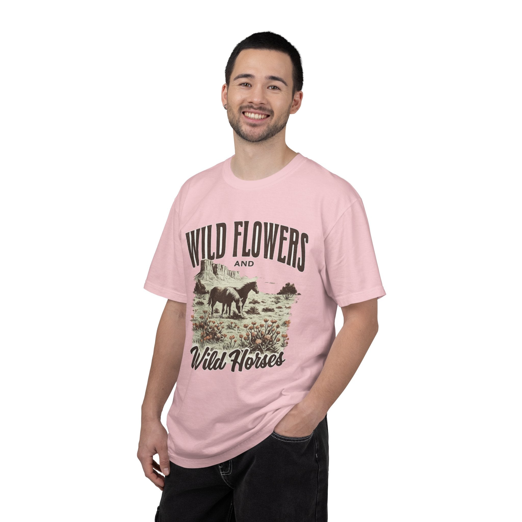 Wild Flowers and Wild Horses Graphic T-Shirt