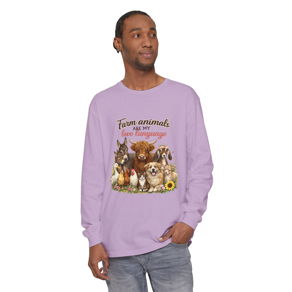 Farm Animals Are My Love Language Long Sleeve Tee