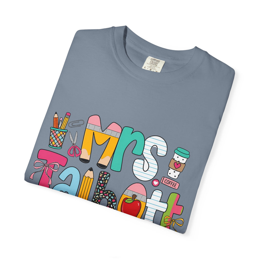 Teacher Name T‑Shirt — "Mrs. Talbott" Cute Classroom Doodle Design